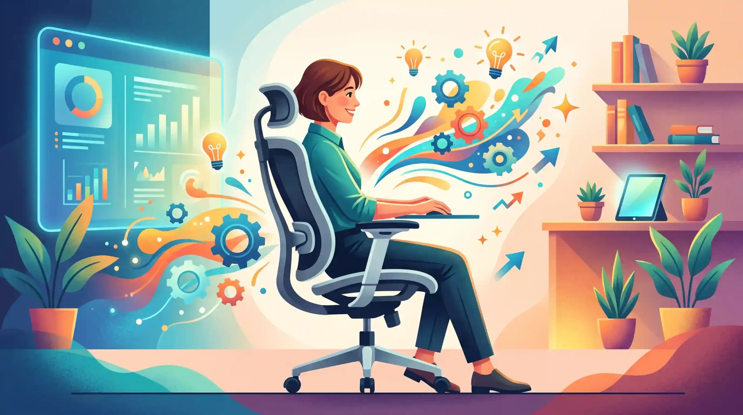 💼 تاثیر مستقیم صندلی ارگونومیک بر انگیزه و تمرکز کارکنان