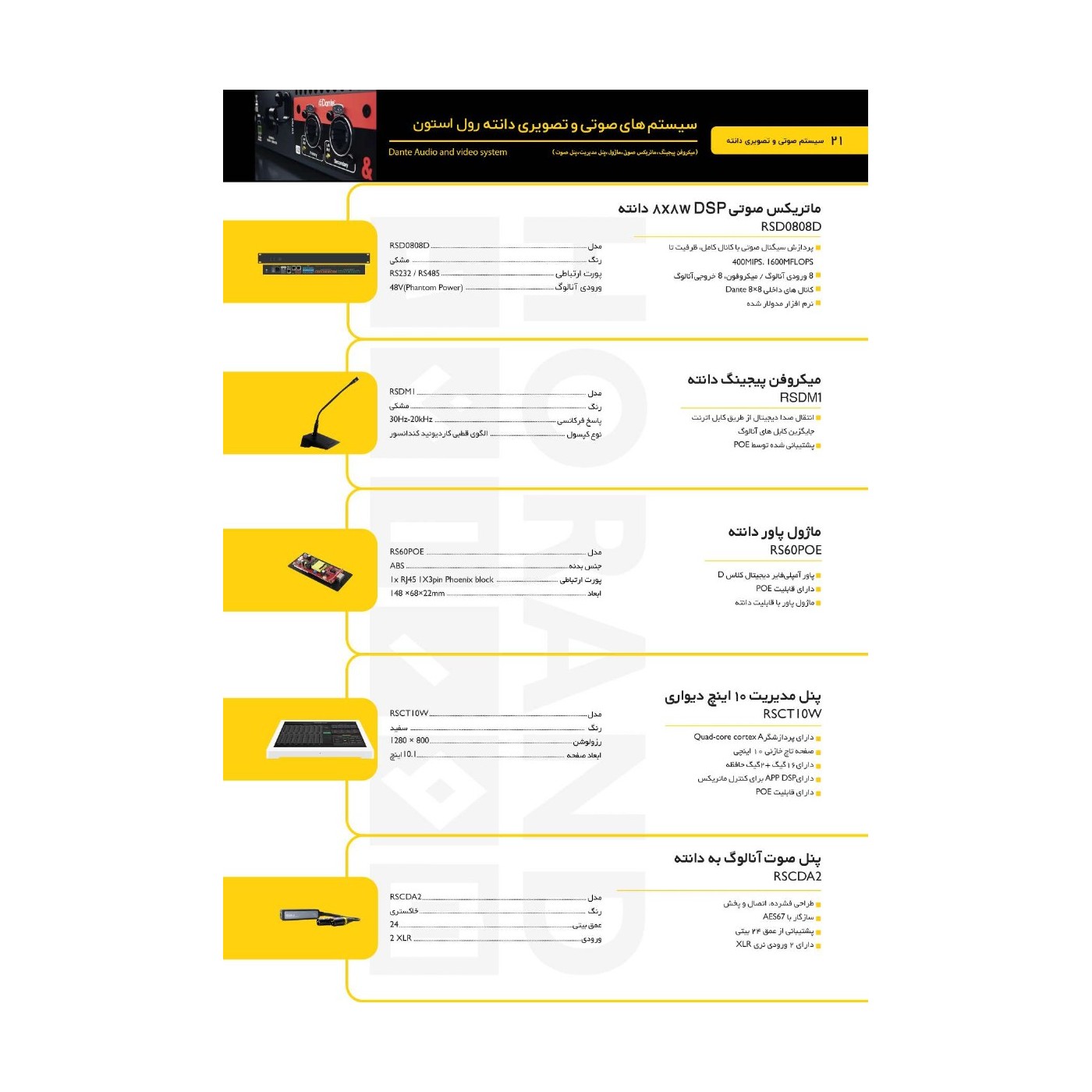 هوراند محصول کاتالوگ 022