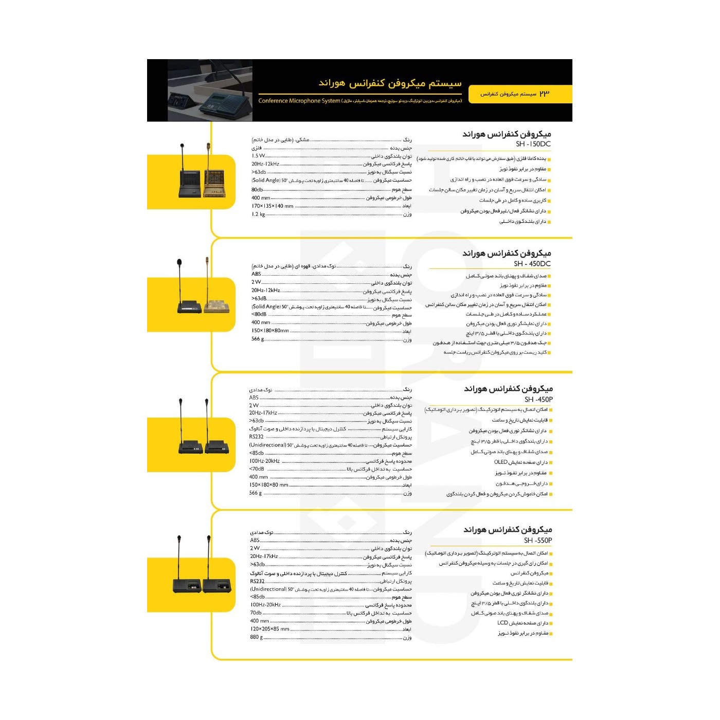 هوراند محصول کاتالوگ 024