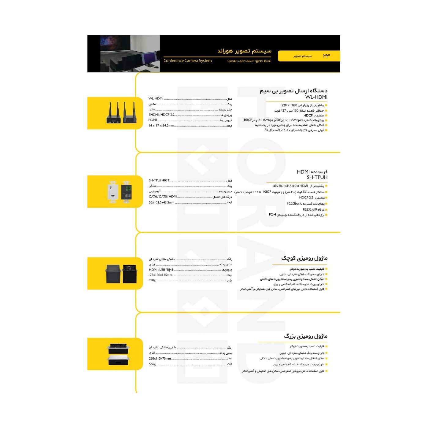 هوراند محصول کاتالوگ 034