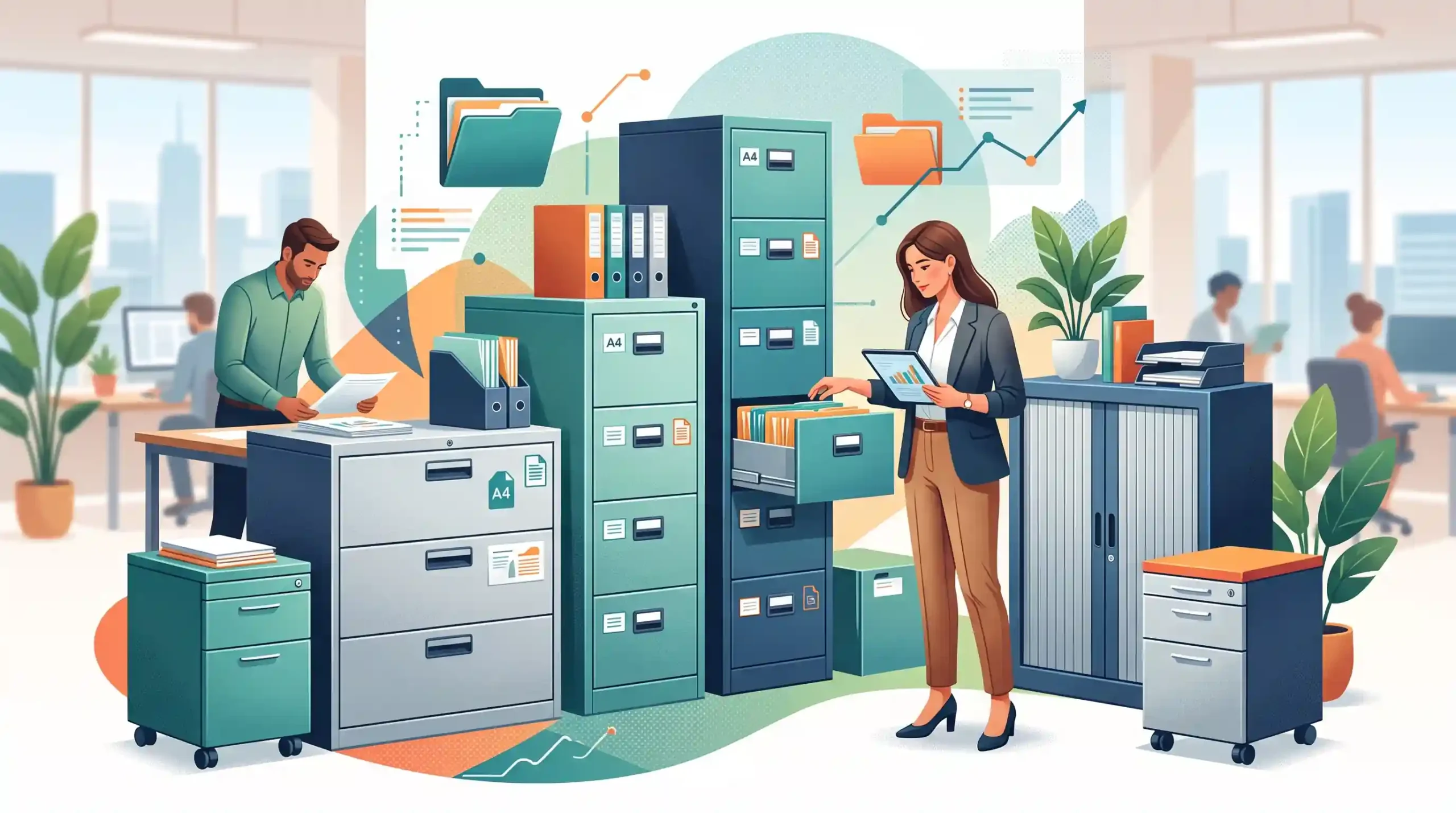 🏢 بررسی جامع انواع مدل‌های کمد بایگانی فلزی اداری