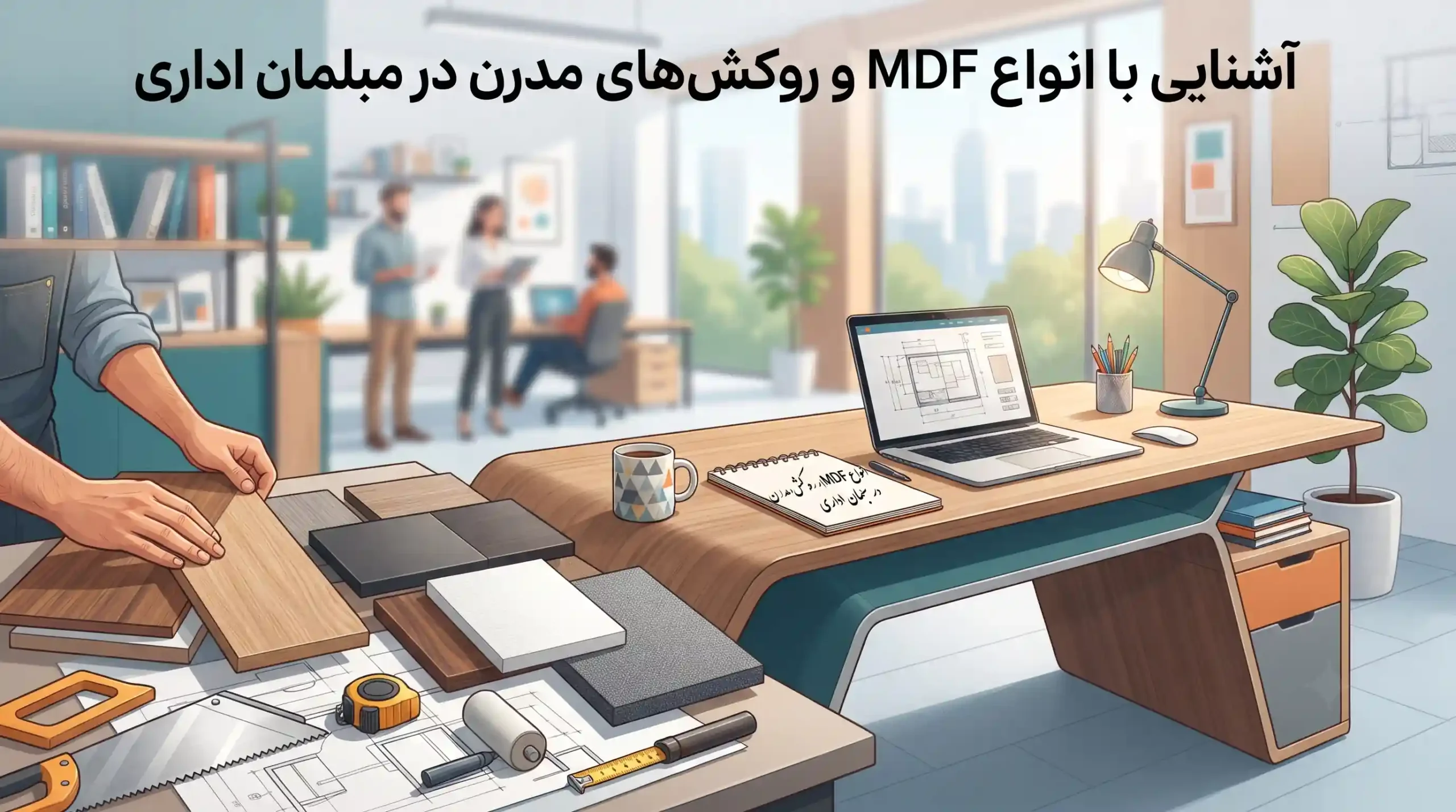 🪵 آشنایی با انواع MDF و روکش‌های مدرن در مبلمان اداری