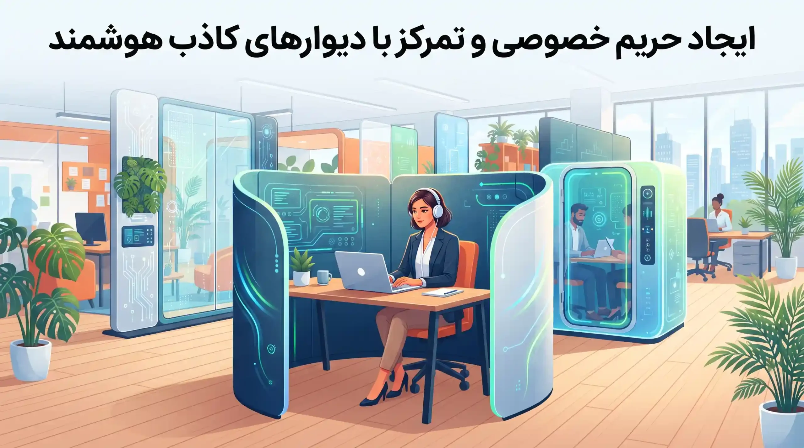 🎯 ایجاد حریم خصوصی و تمرکز با دیوارهای کاذب هوشمند