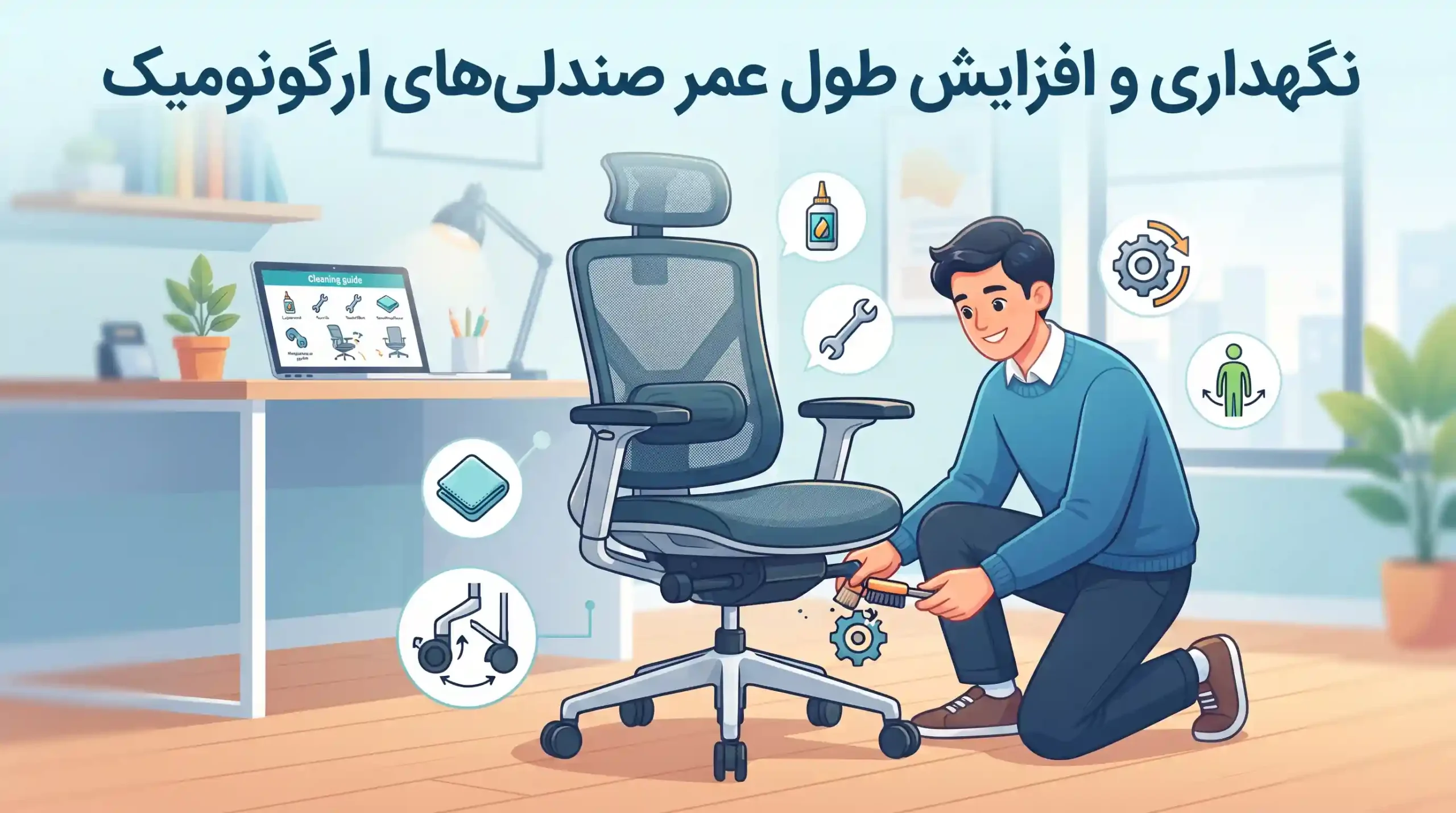 🛠️ نگهداری و افزایش طول عمر صندلی‌های ارگونومیک