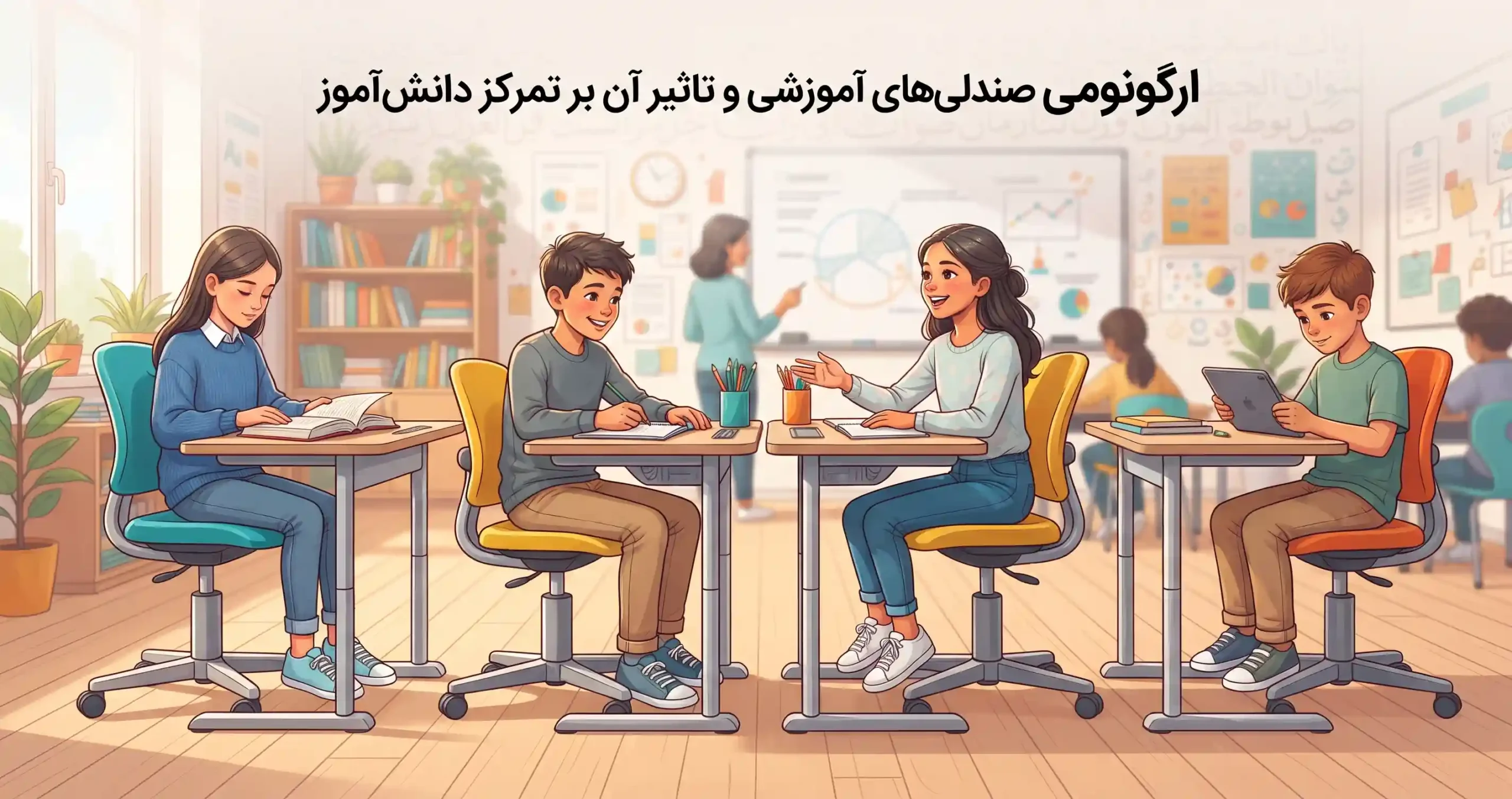 🪑 ارگونومی صندلی‌های آموزشی و تاثیر آن بر تمرکز دانش‌آموز