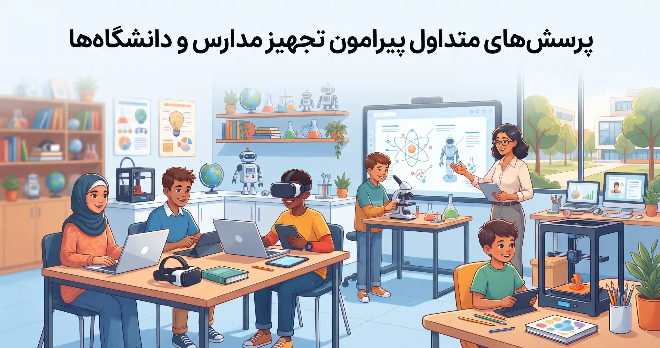 ❓ پرسش‌های متداول پیرامون تجهیز مدارس و دانشگاه‌ها