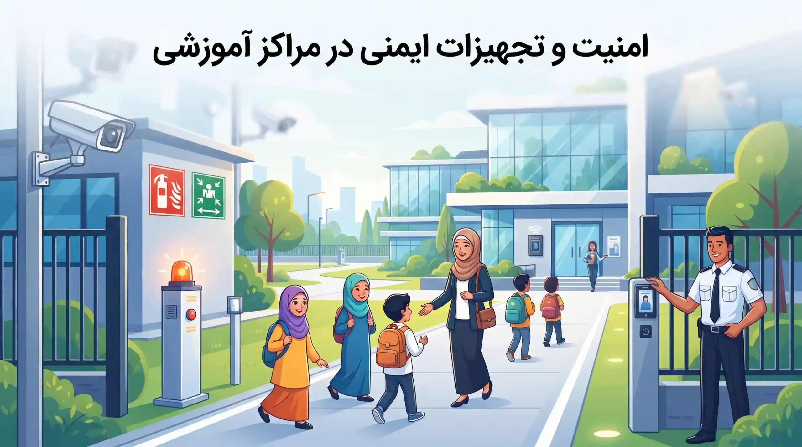 🔒 امنیت و تجهیزات ایمنی در مراکز آموزشی