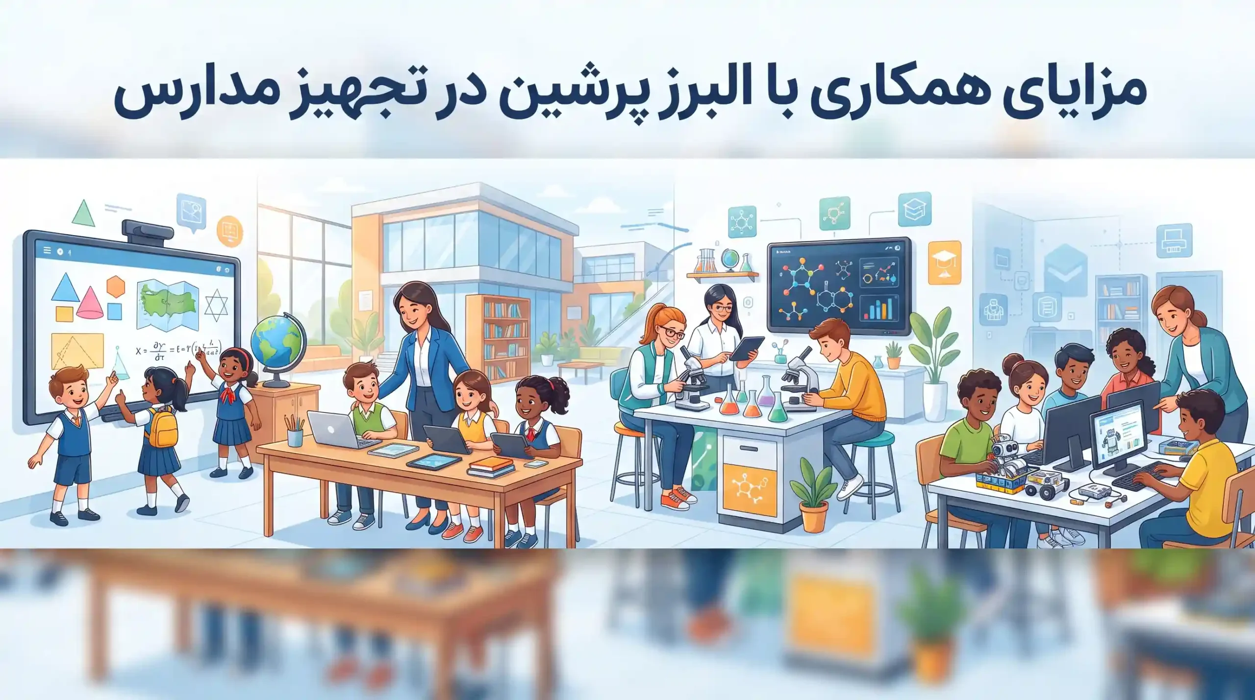 🚚 مزایای همکاری با البرز پرشین در تجهیز مدارس