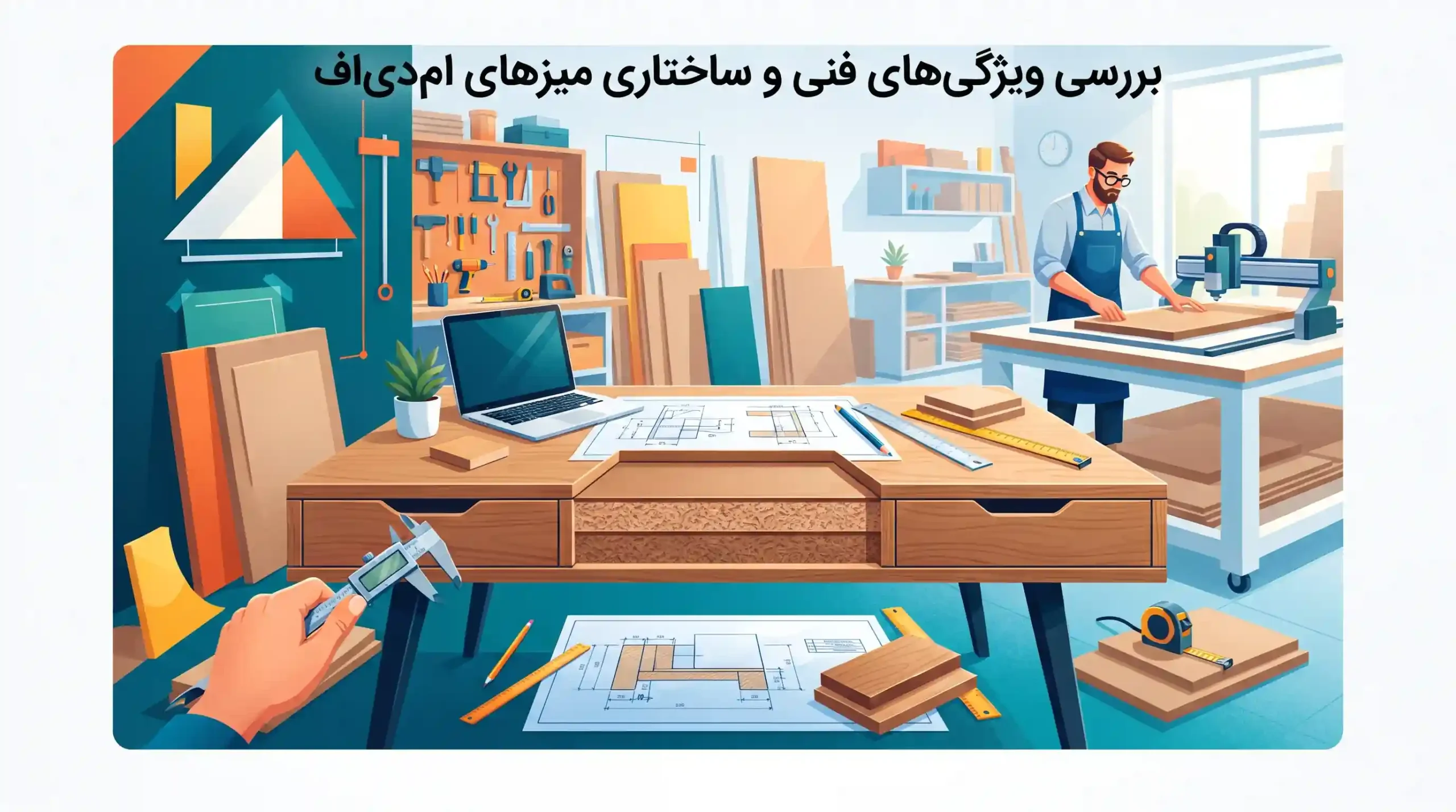 🔍 بررسی ویژگی‌های فنی و ساختاری میزهای ام‌دی‌اف
