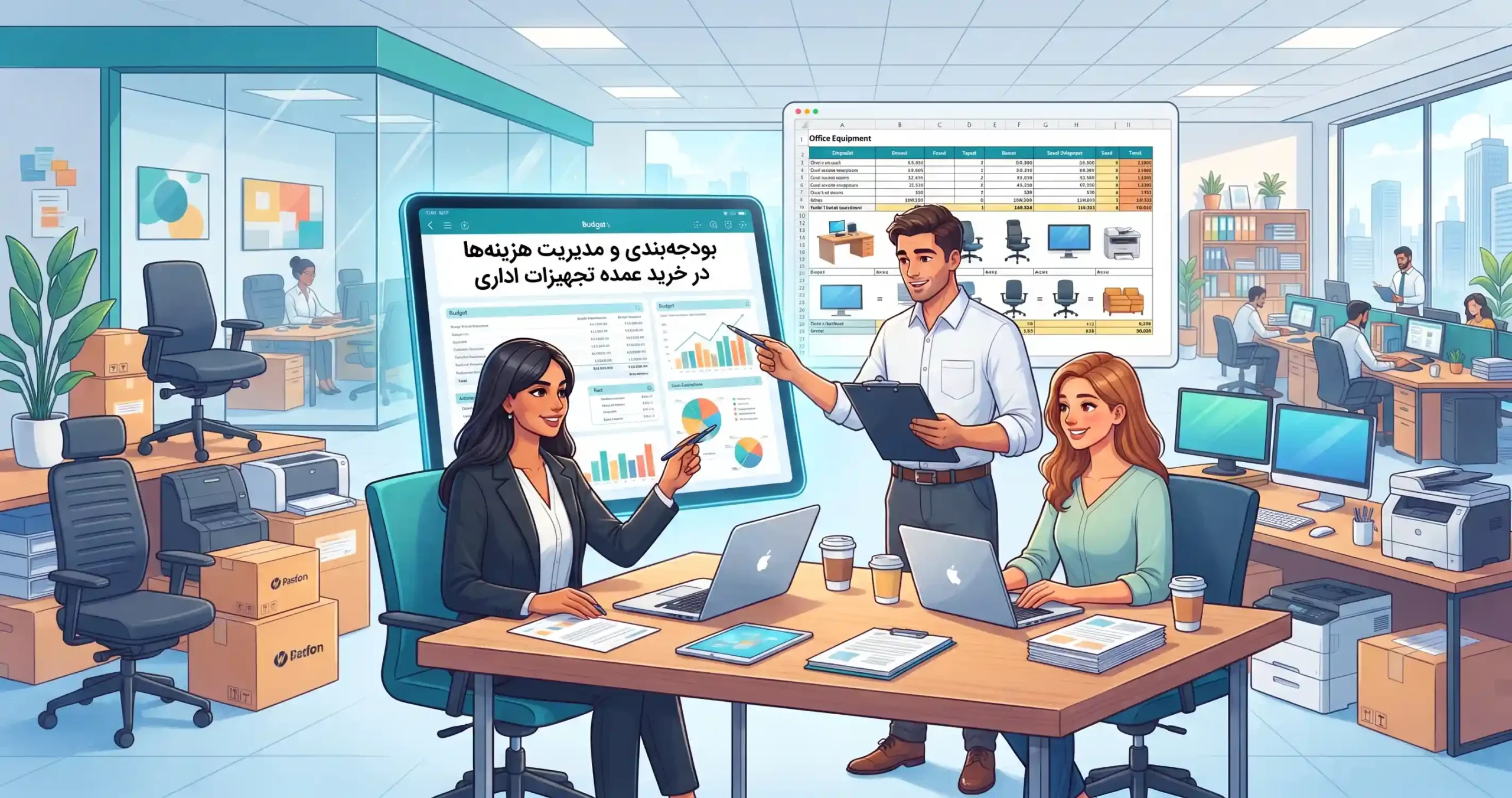 💰 بودجه‌بندی و مدیریت هزینه‌ها در خرید عمده تجهیزات اداری