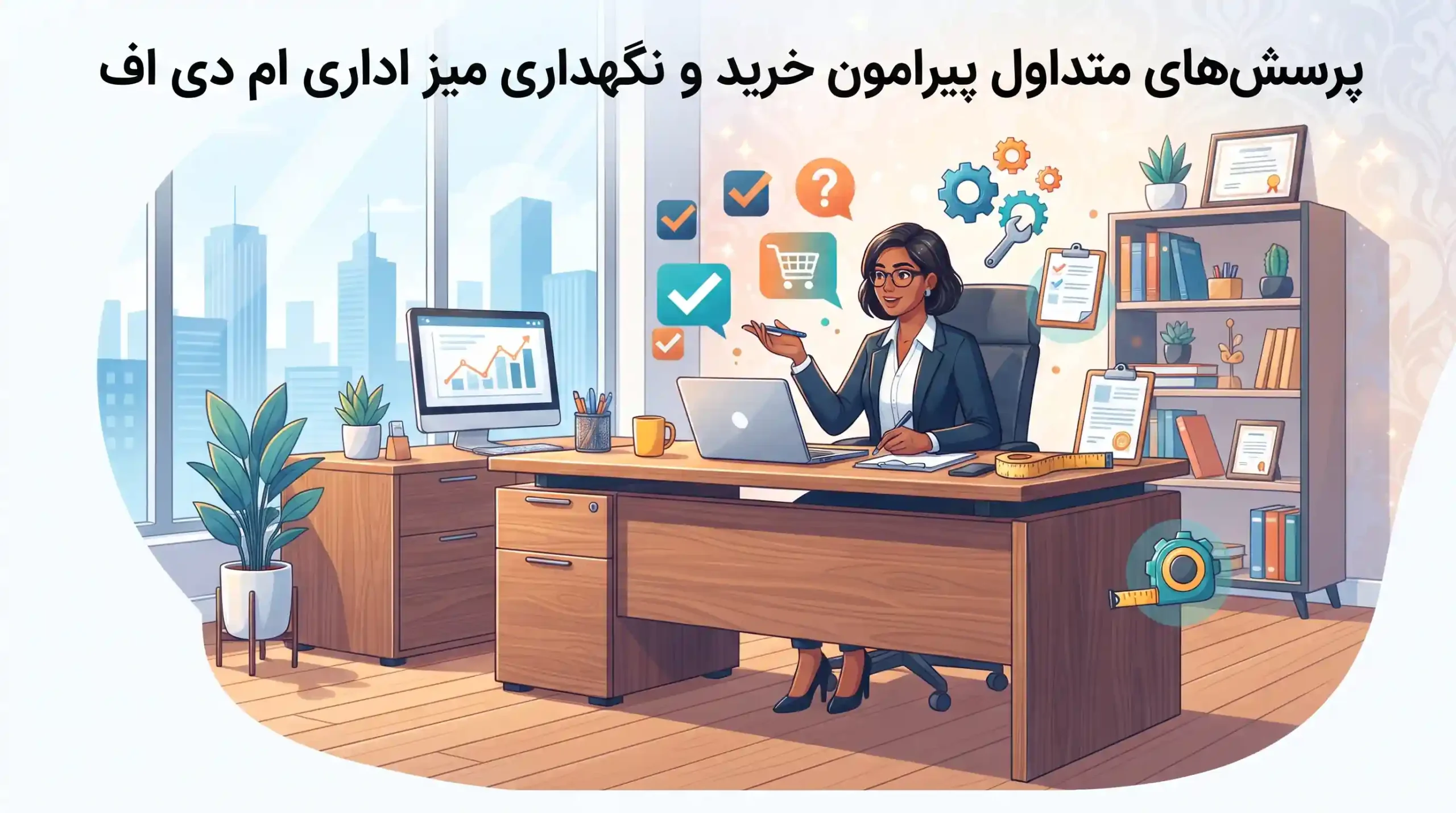 ❓ پرسش‌های متداول پیرامون خرید و نگهداری میز اداری ام دی اف