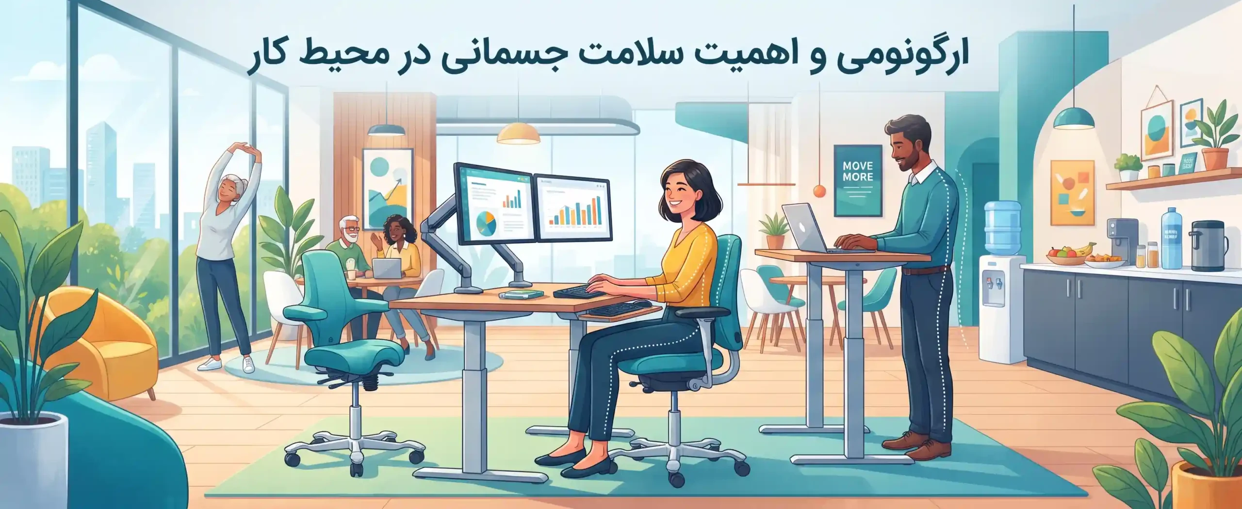 🪑 ارگونومی و اهمیت سلامت جسمانی در محیط کار