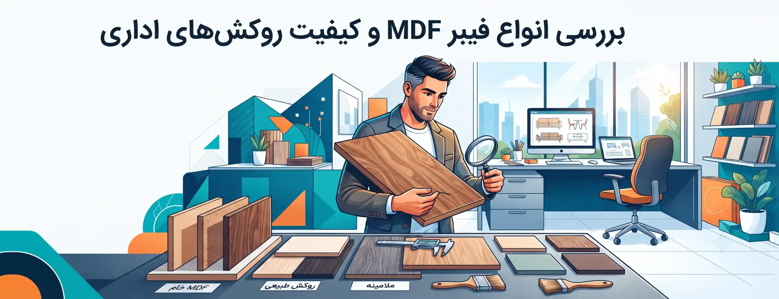 🔍 بررسی انواع فیبر MDF و کیفیت روکش‌های اداری