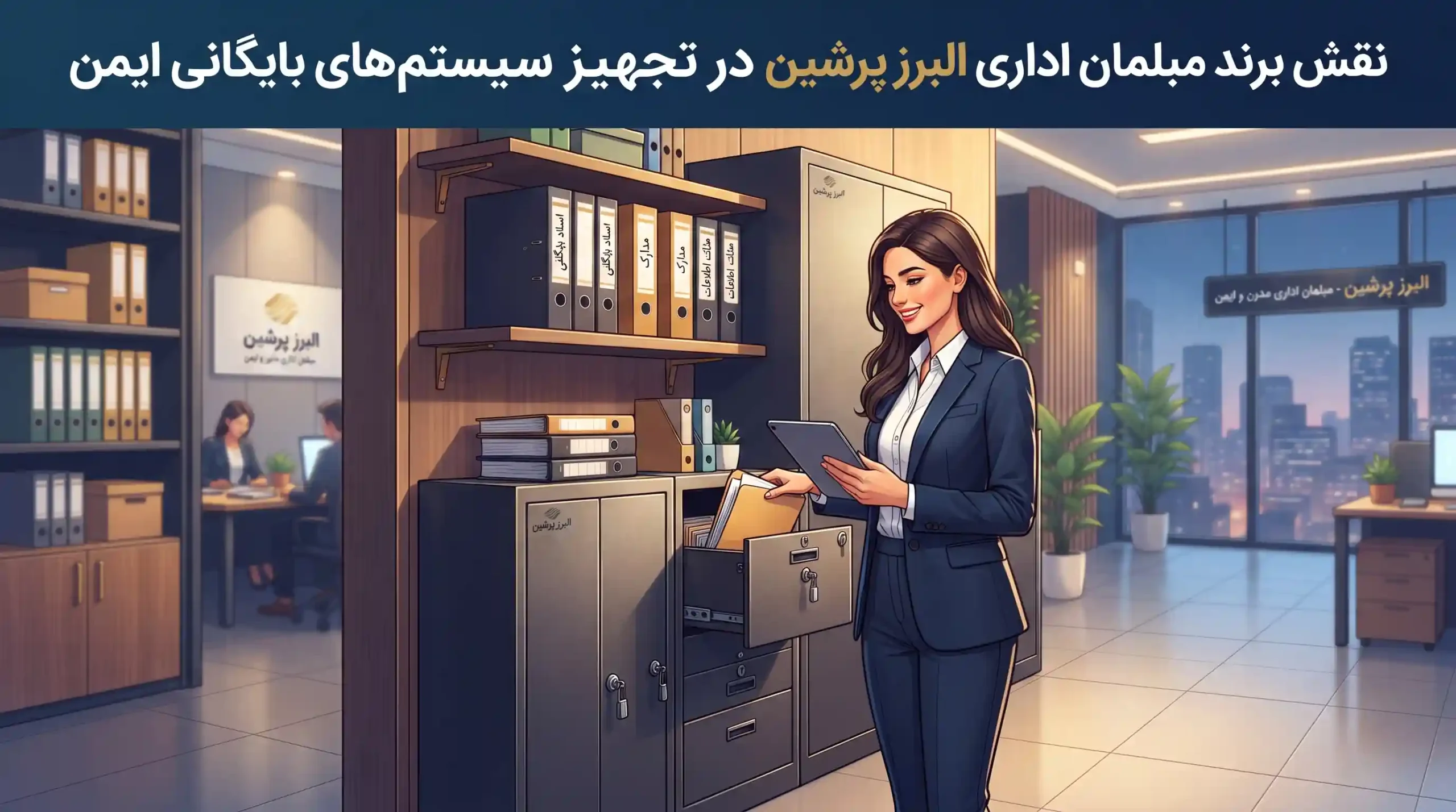 🏆 نقش برند مبلمان اداری البرز پرشین در تجهیز سیستم‌های بایگانی ایمن