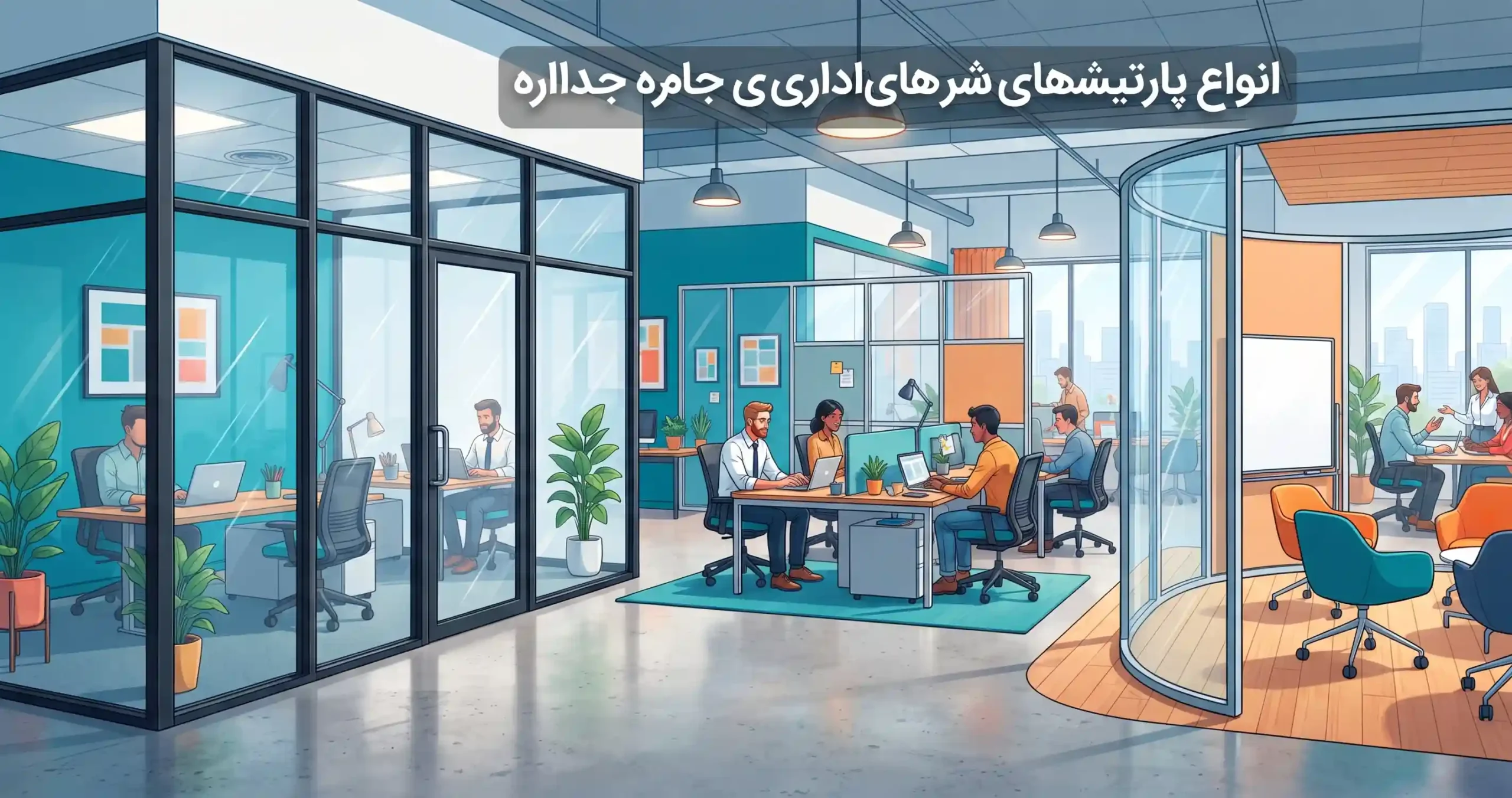 🧱 انواع پارتیشن‌های اداری و ویژگی‌های تک‌جداره و دوجداره
