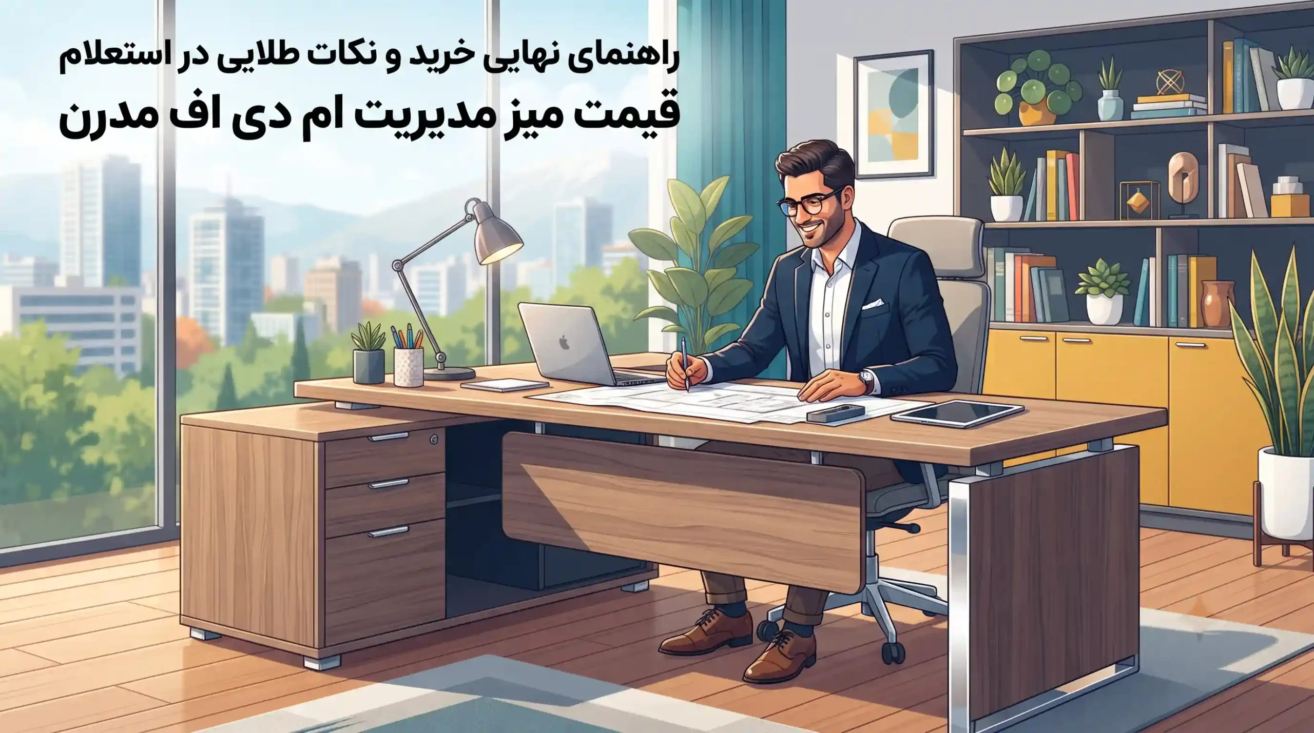 🏆 راهنمای نهایی خرید و نکات طلایی در استعلام قیمت میز مدیریت ام دی اف مدرن