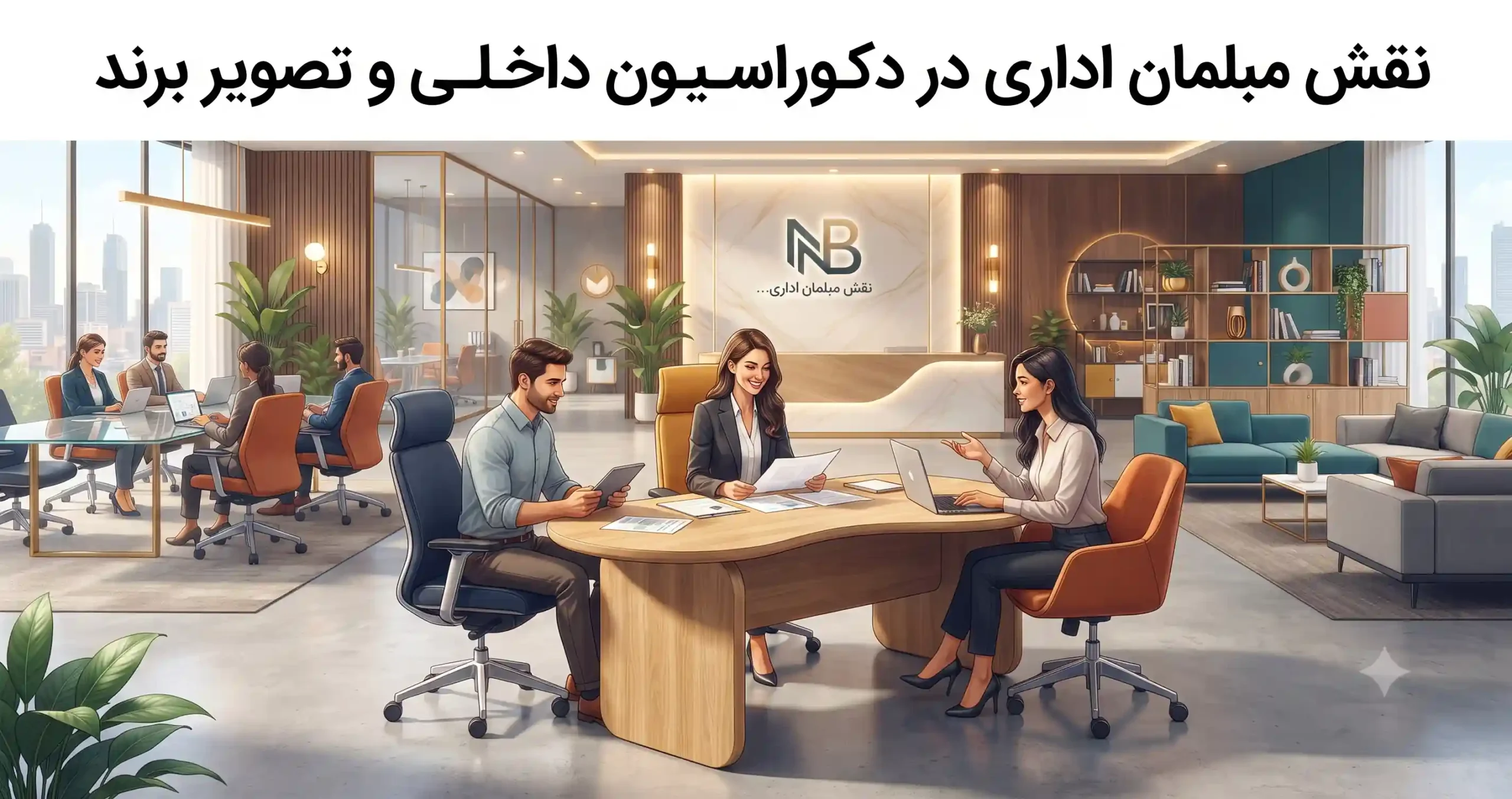 🎨 نقش مبلمان اداری در دکوراسیون داخلی و تصویر برند
