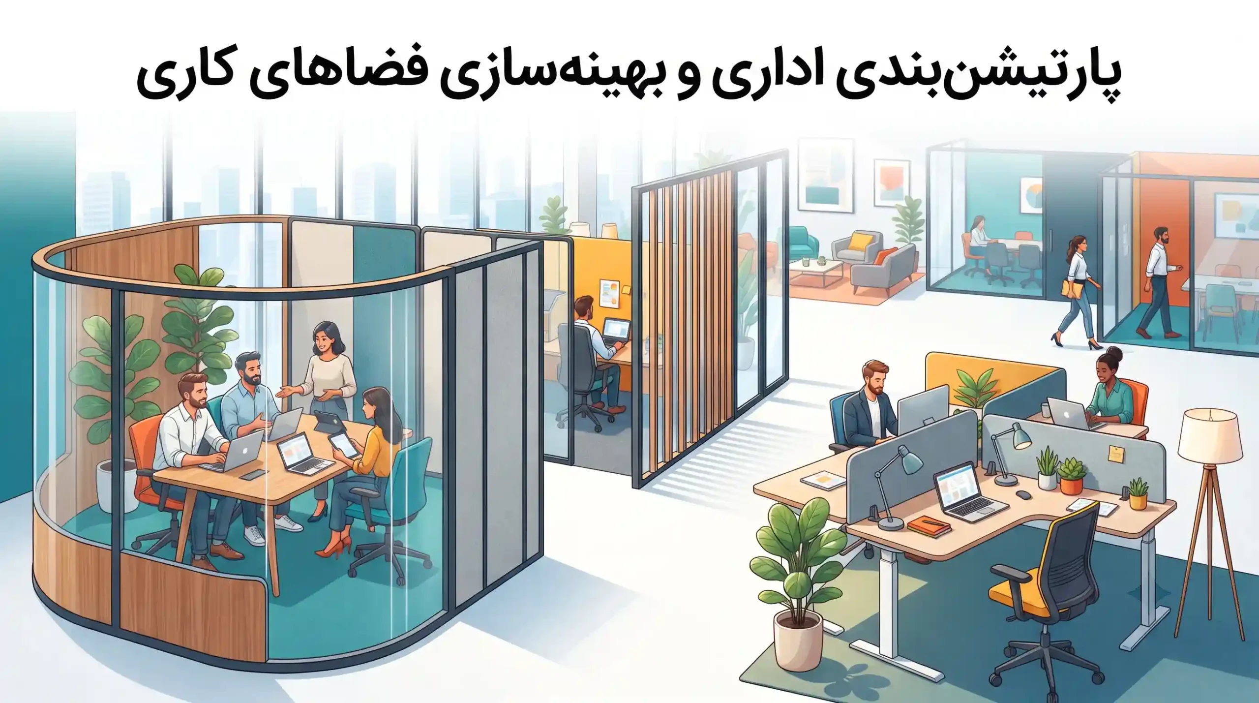 🧩 پارتیشن‌بندی اداری و بهینه‌سازی فضاهای کاری