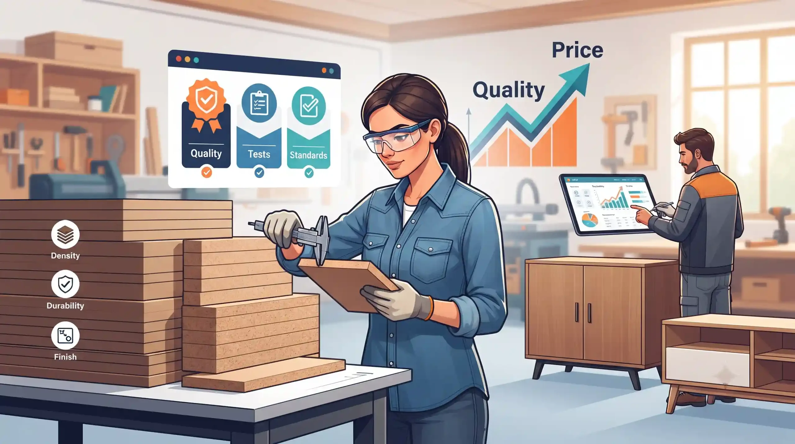 🪵 بررسی کیفیت ورقهای MDF و تاثیر آن بر قیمت نهایی