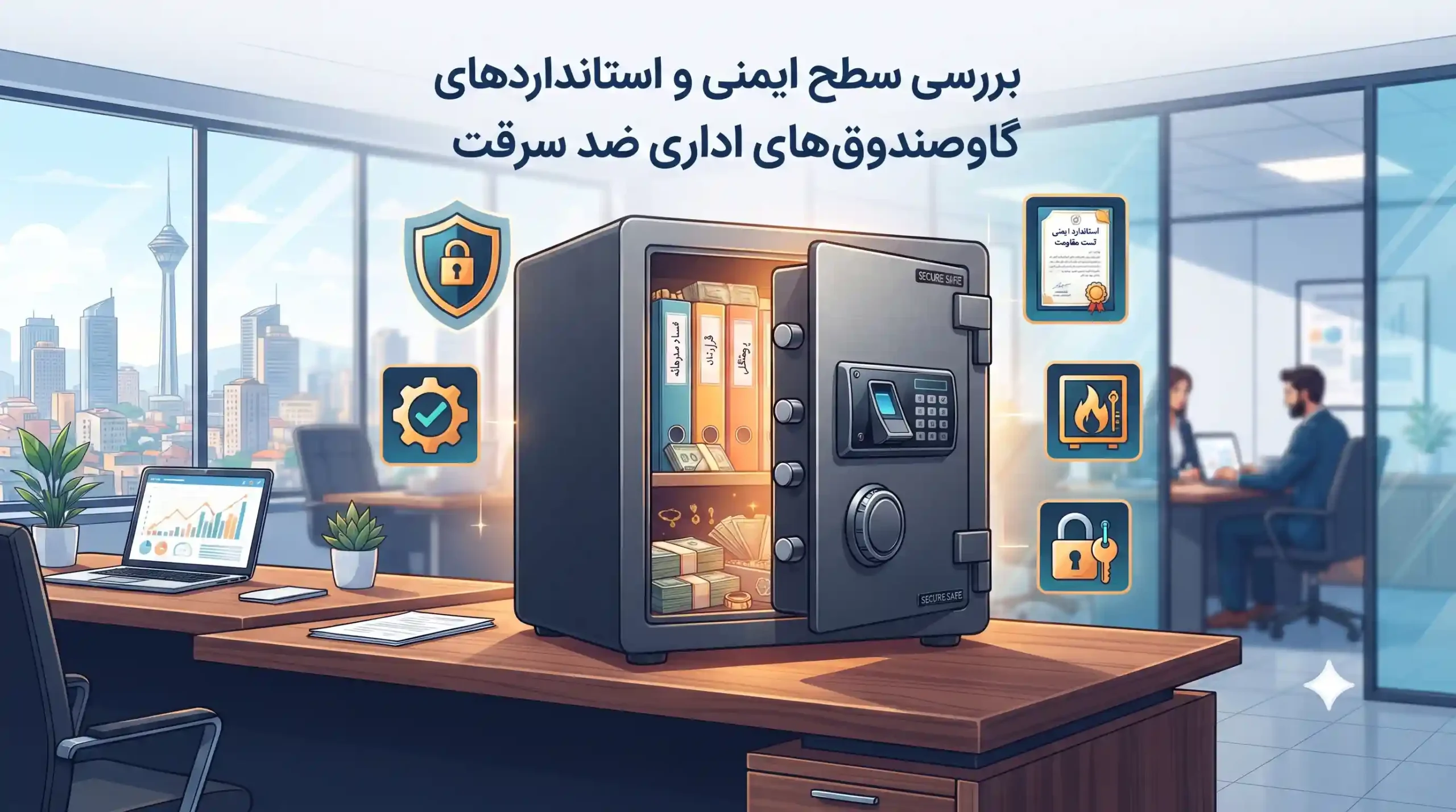 🛡️ بررسی سطح ایمنی و استانداردهای گاوصندوقهای اداری ضد سرقت