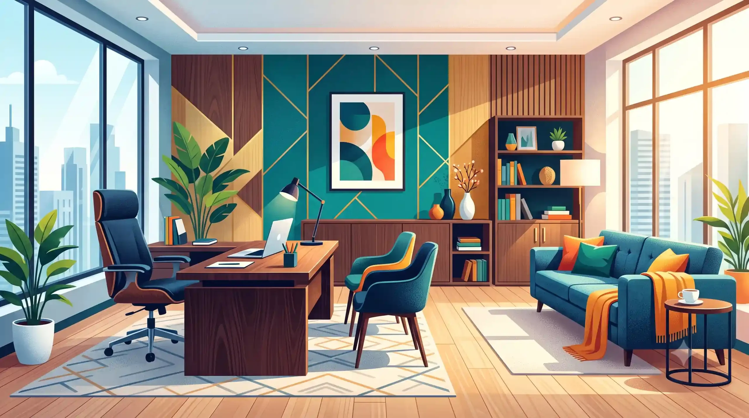 🛋️ مبلمان اداری و مبل‌های تخت‌خواب‌شو دکوراسیون فضاهای مدیریتی و استراحت