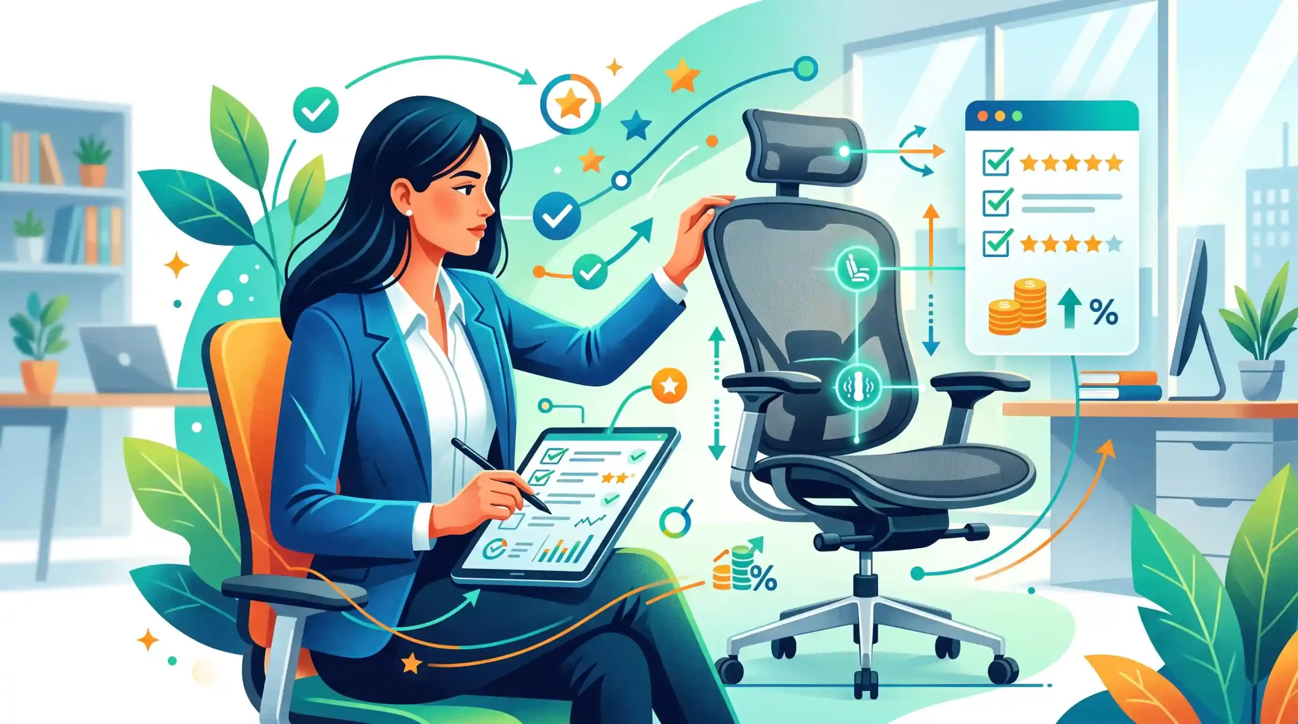 📊 چک‌لیست نهایی ارزیابی ارزش خرید صندلی ارگونومیک