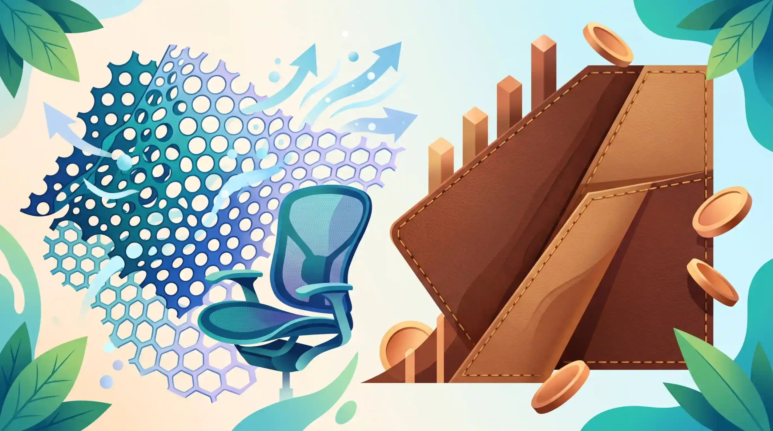 🧵 نقش روکش‌های مش و چرم در تنفس‌پذیری و قیمت نهایی