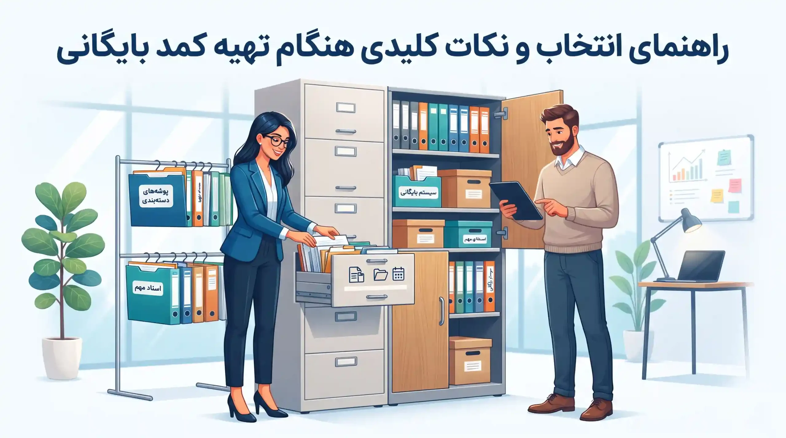 💡 راهنمای انتخاب و نکات کلیدی هنگام تهیه کمد بایگانی
