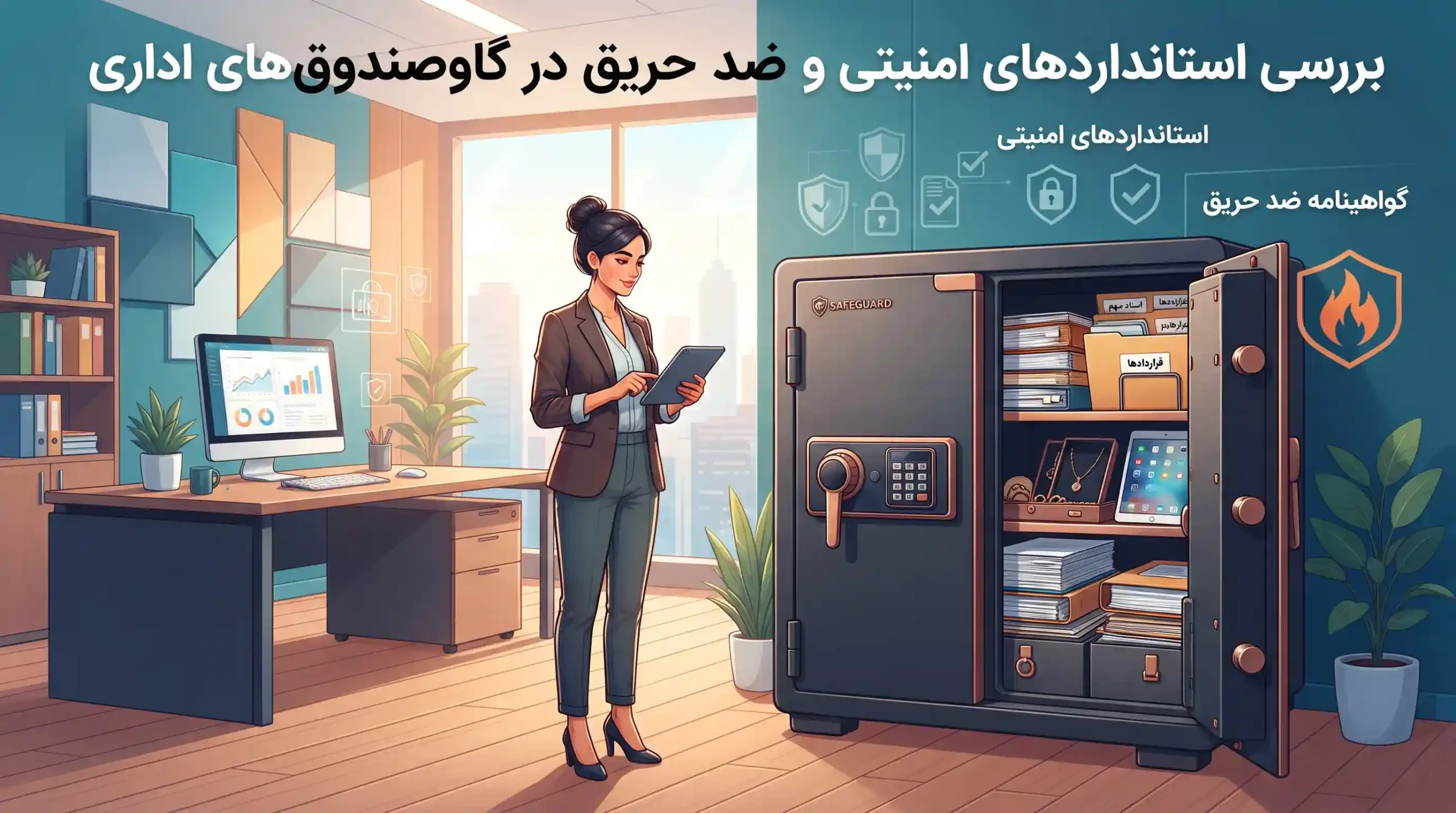 🛡️ بررسی استانداردهای امنیتی و ضد حریق در گاوصندوق‌های اداری