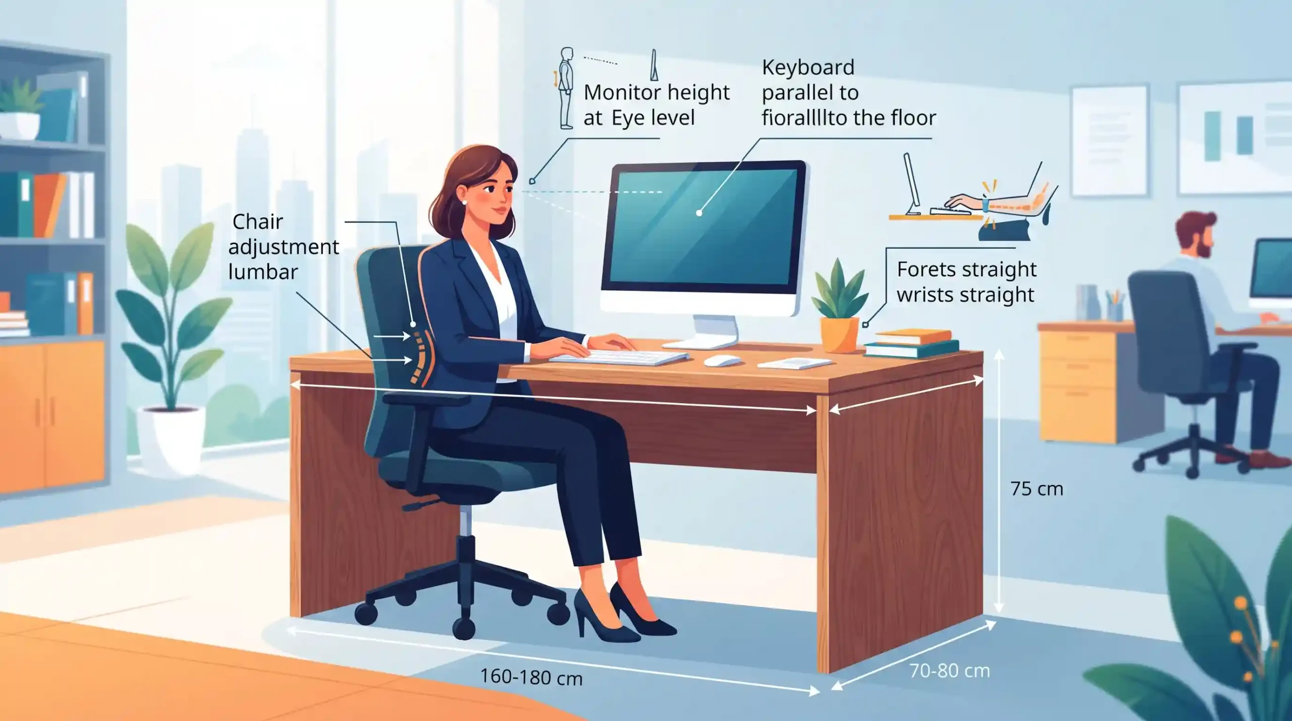 💼 نقش ارگونومی و ابعاد استاندارد در انتخاب میز مدیریت ام‌دی‌اف