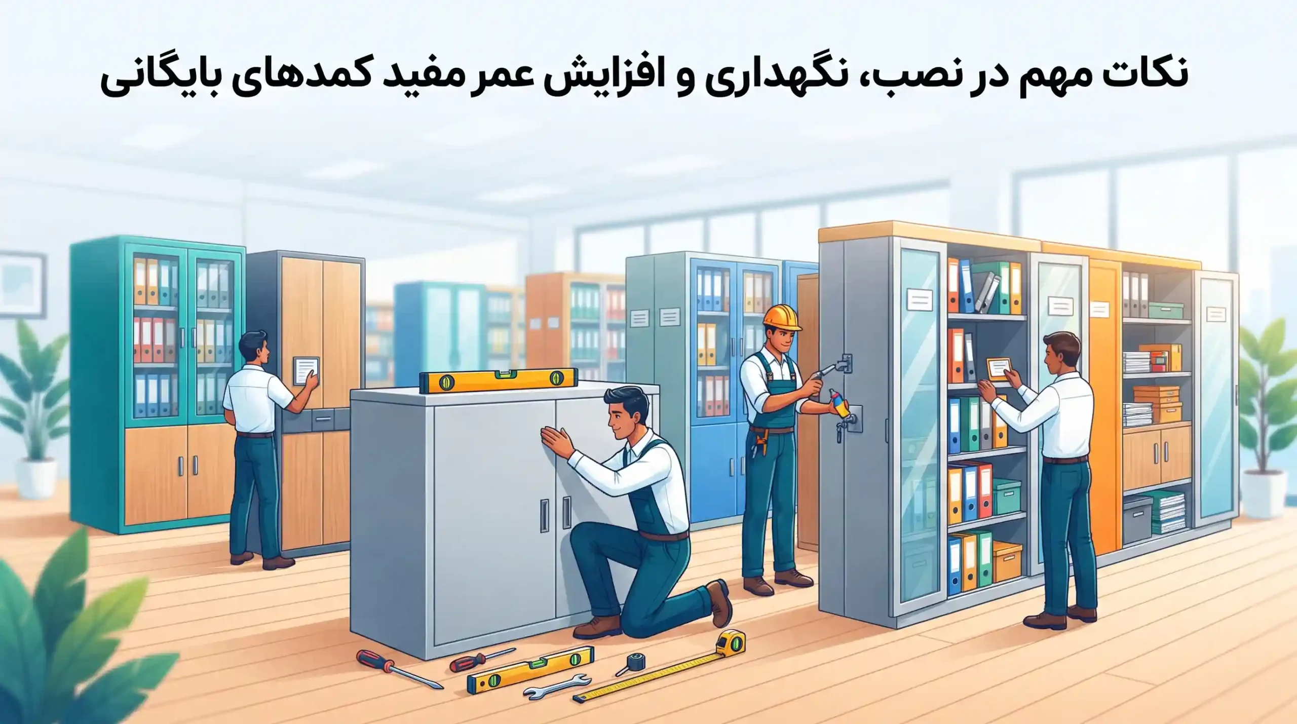 🚚 نکات مهم در نصب، نگهداری و افزایش عمر مفید کمدهای بایگانی