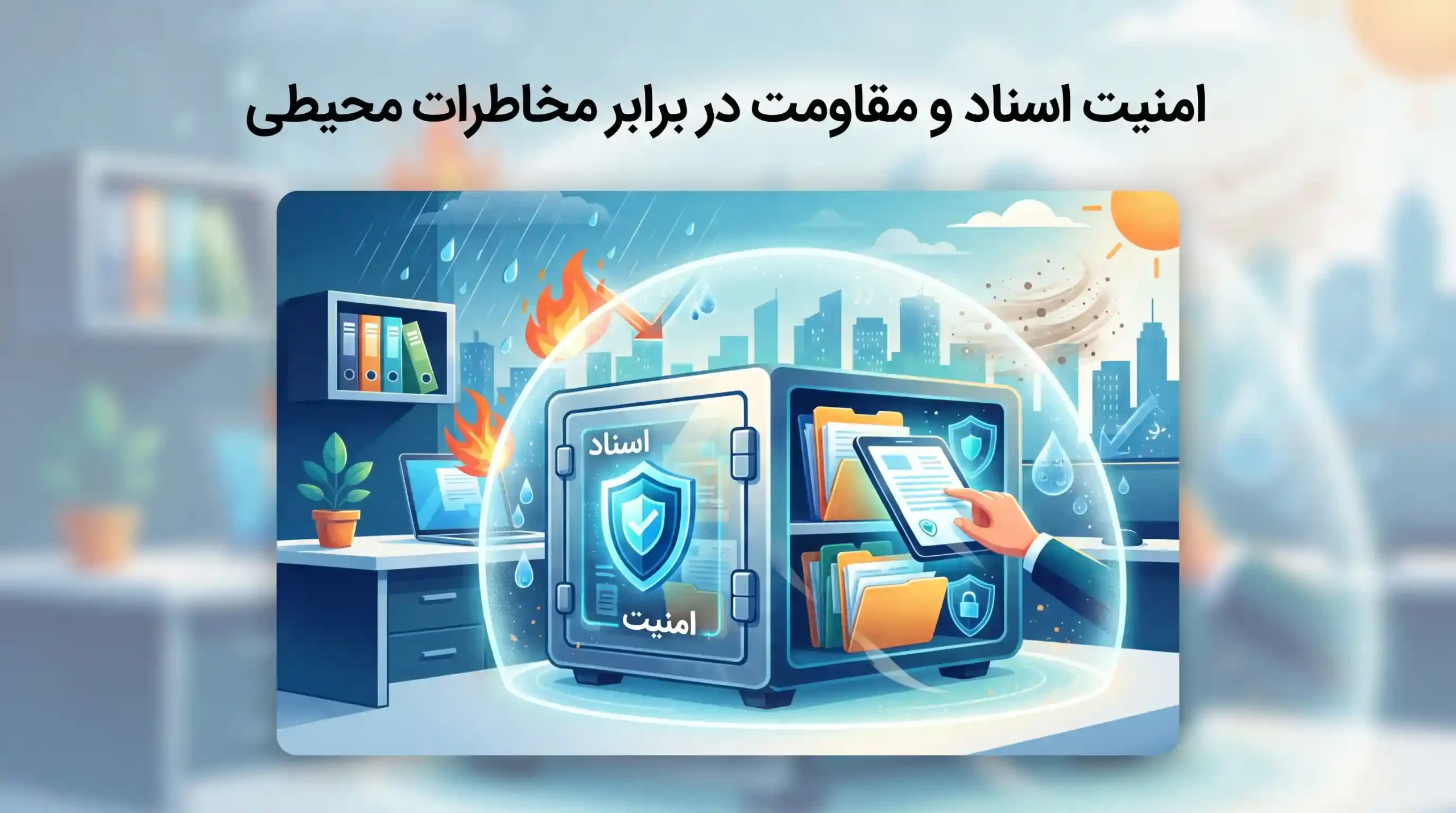 🔒 امنیت اسناد و مقاومت در برابر مخاطرات محیطی