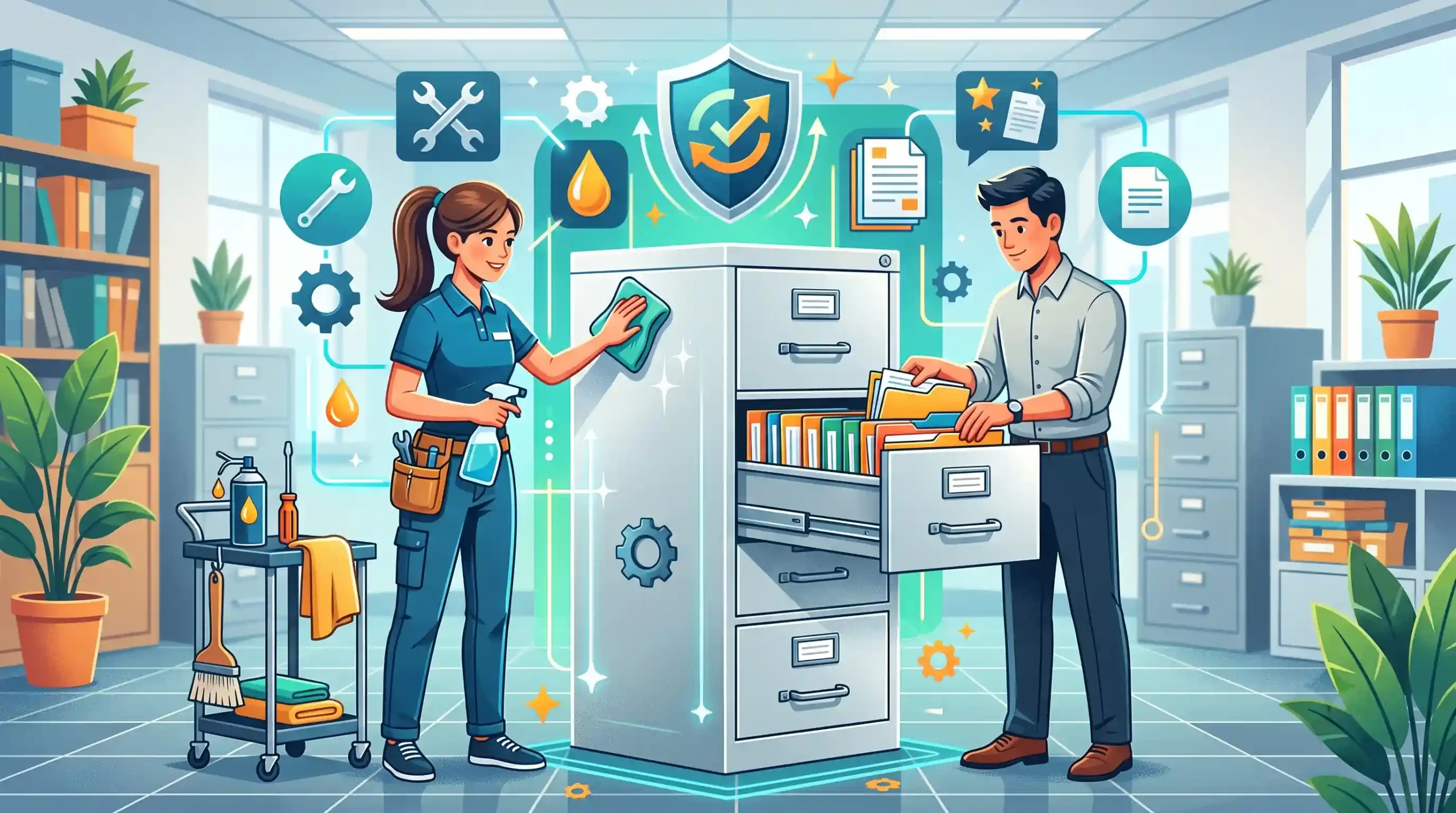 🛠️ نکات نگهداری و افزایش طول عمر کمدهای بایگانی فلزی