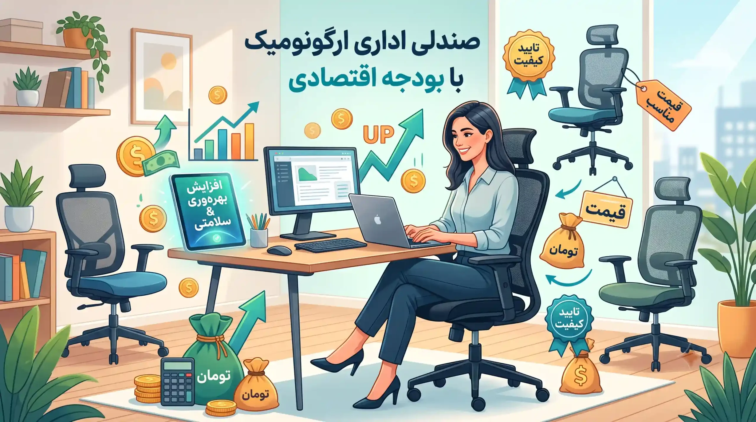 💰 استراتژی‌های خرید صندلی اداری ارگونومیک با بودجه اقتصادی