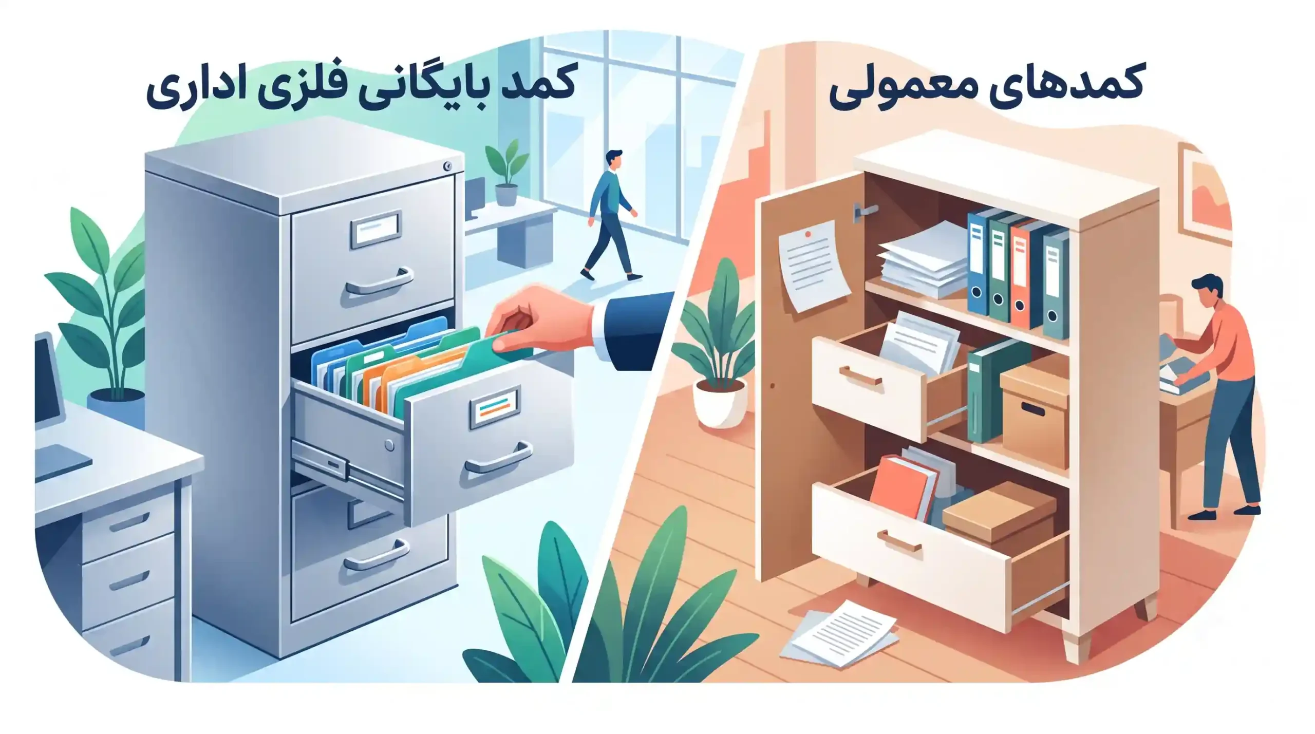 🔐 کمد بایگانی فلزی اداری چیست و چه تفاوتی با کمدهای معمولی دارد؟