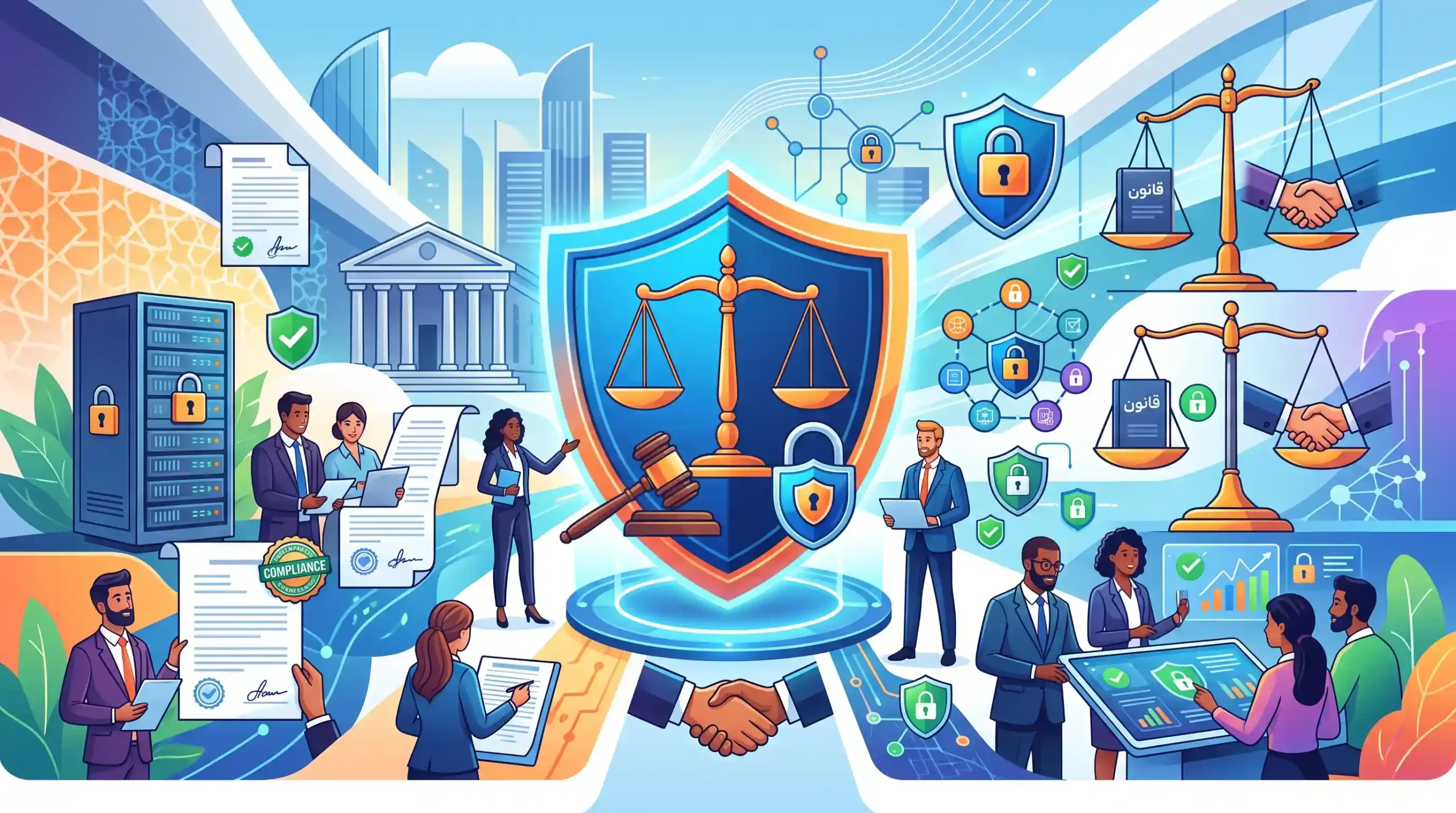 ⚖️ تطابق با استانداردهای قانونی، حقوقی و حفظ حریم خصوصی