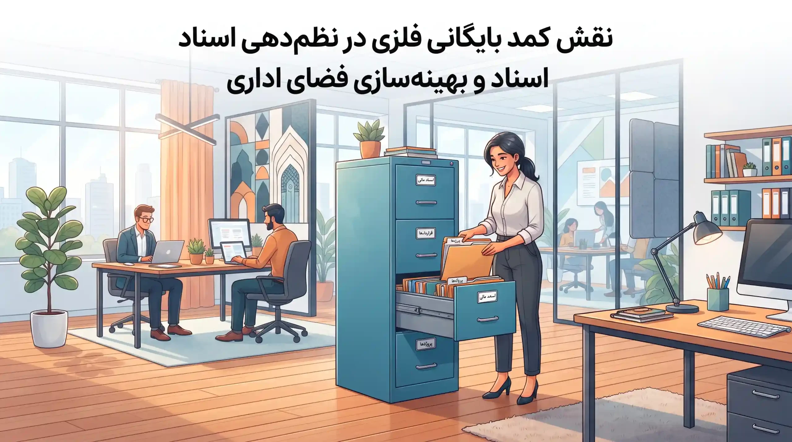 💼 نقش کمد بایگانی فلزی در نظم‌دهی اسناد و بهینه‌سازی فضای اداری