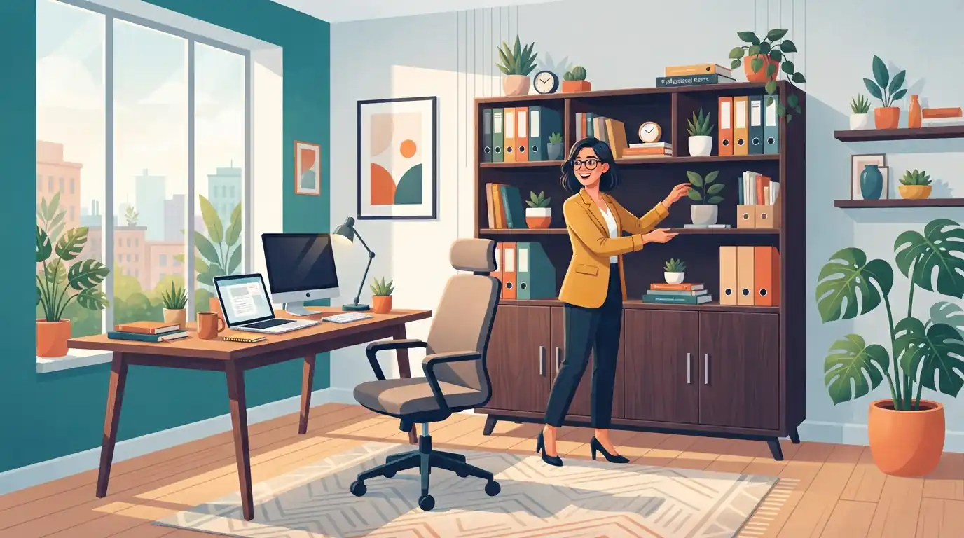 🏢 موقعیت‌یابی صحیح و چیدمان اصولی کمد در دفتر کار