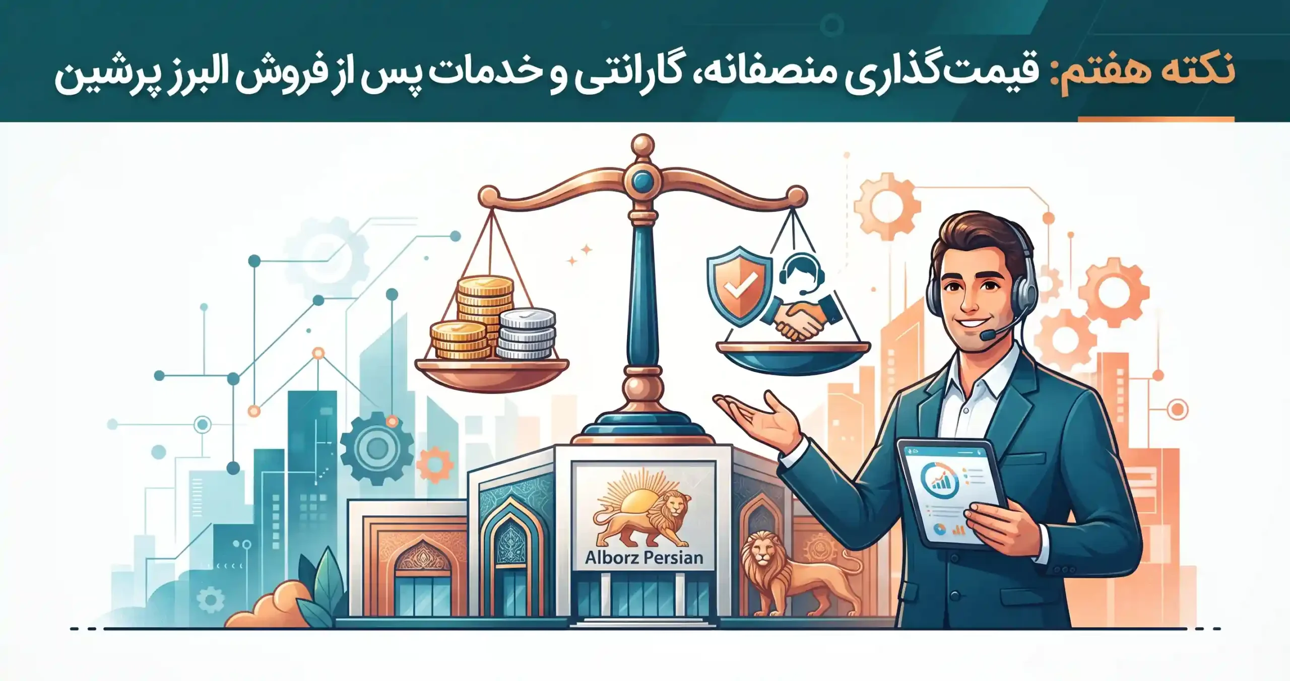 💰 نکته هفتم قیمتگذاری منصفانه، گارانتی و خدمات پس از فروش البرز پرشین