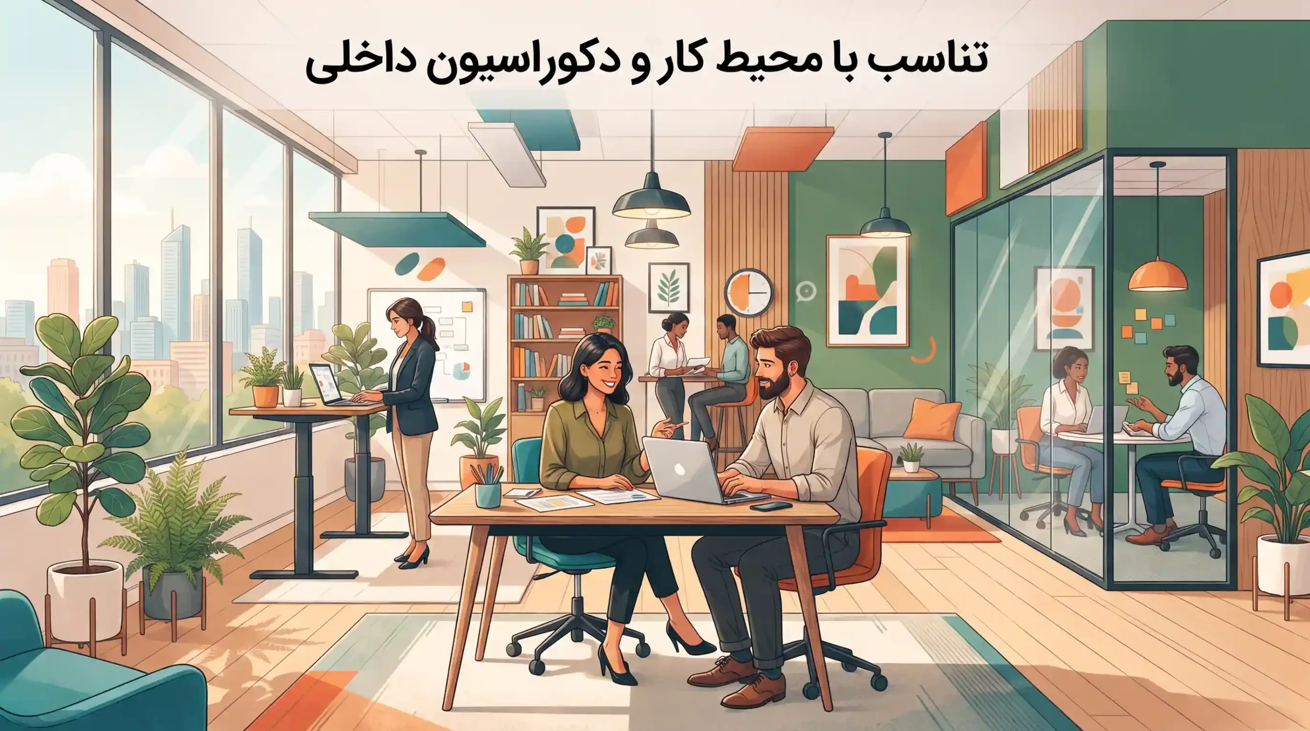 🏢 تناسب با محیط کار و دکوراسیون داخلی