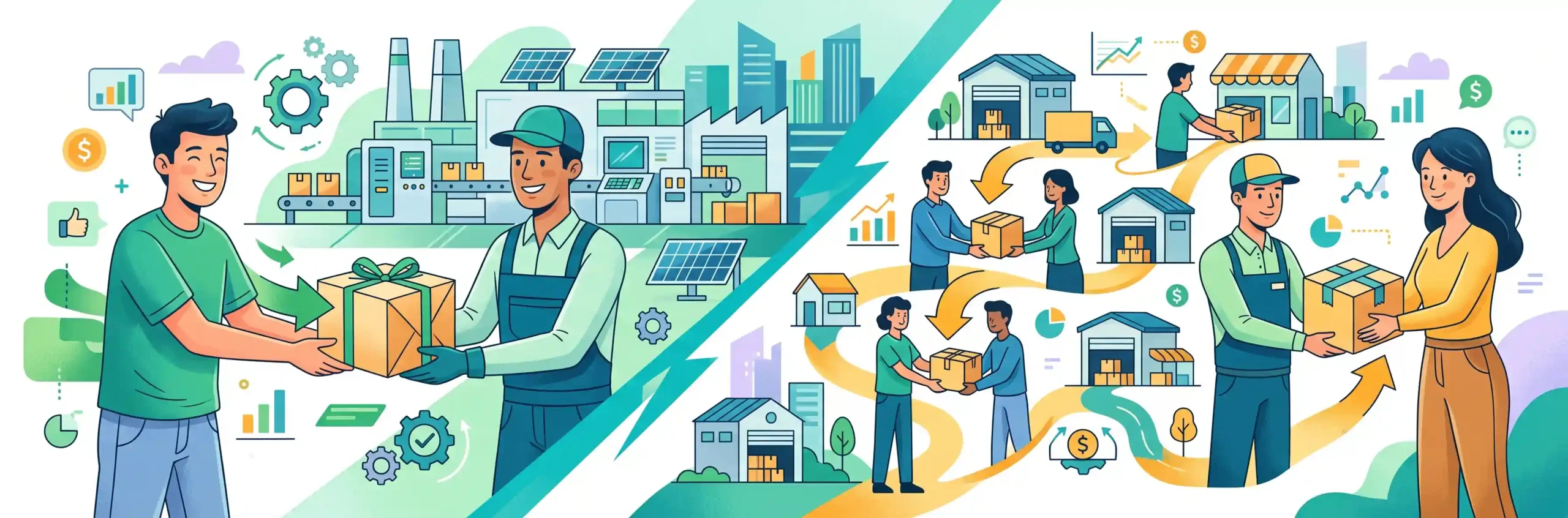 🏭 مقایسه خرید مستقیم از تولیدکننده با واسطه‌های بازار