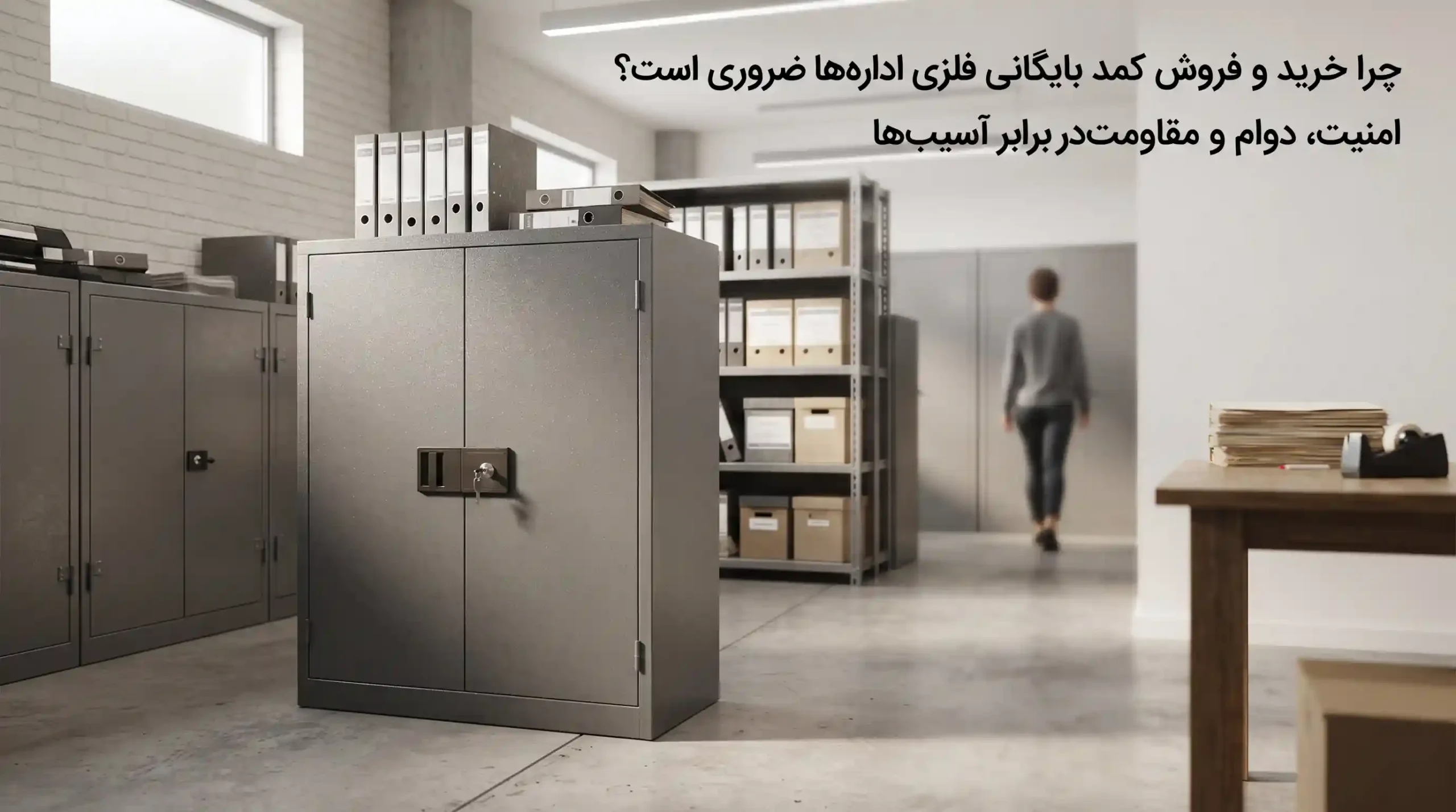 🛡️ امنیت، دوام و مقاومت کمد بایگانی فلزی در برابر آسیب‌ها