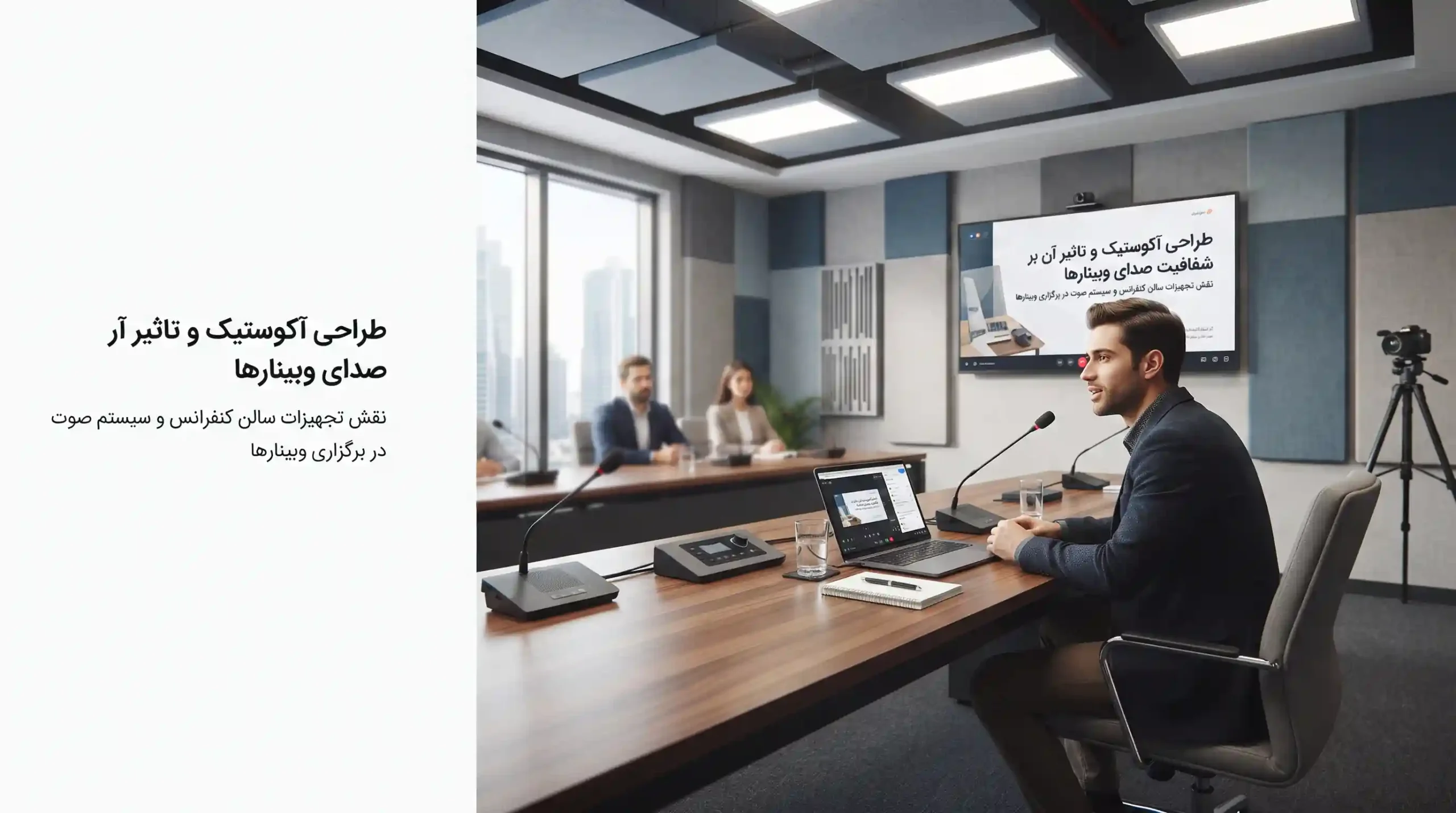 🏗️ طراحی آکوستیک و تاثیر آن بر شفافیت صدای وبینارها